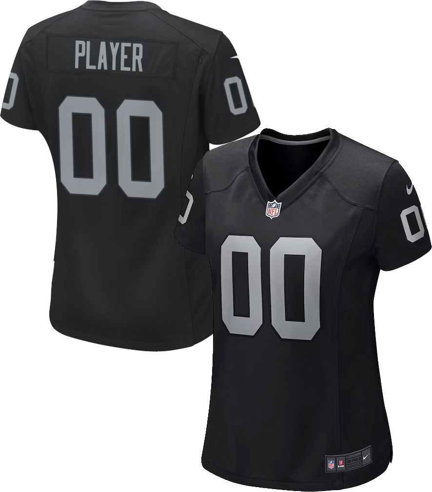 Nike Women's Las Vegas Raiders Draft Pick #1 Black Home Game Jersey