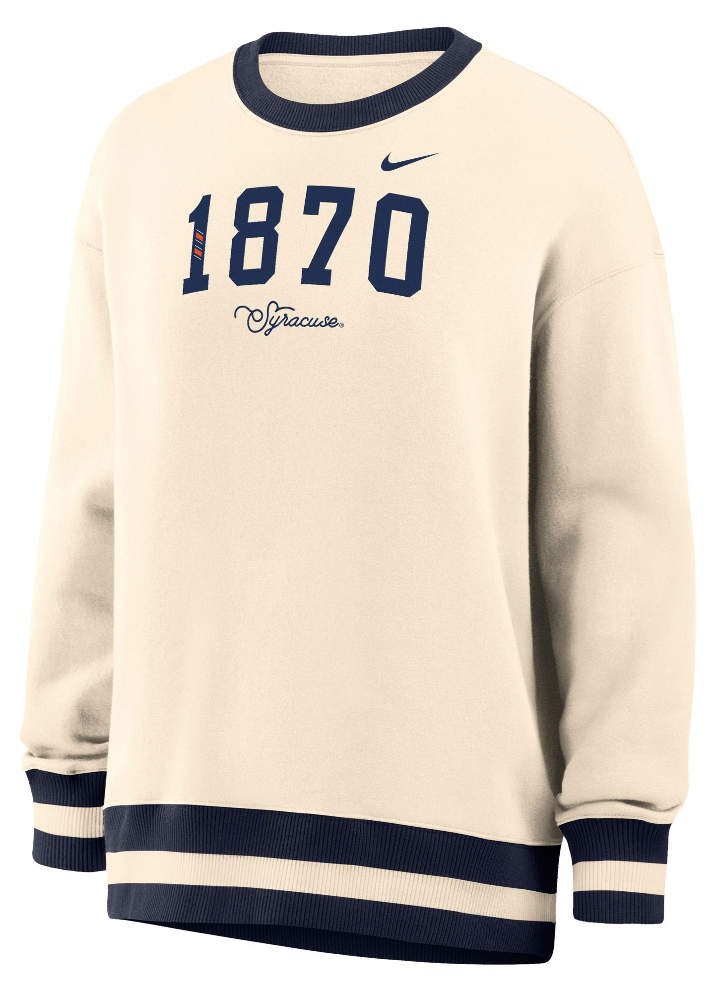 Nike Women's Syracuse Orange White Phoenix Oversized Crewneck Sweatshirt