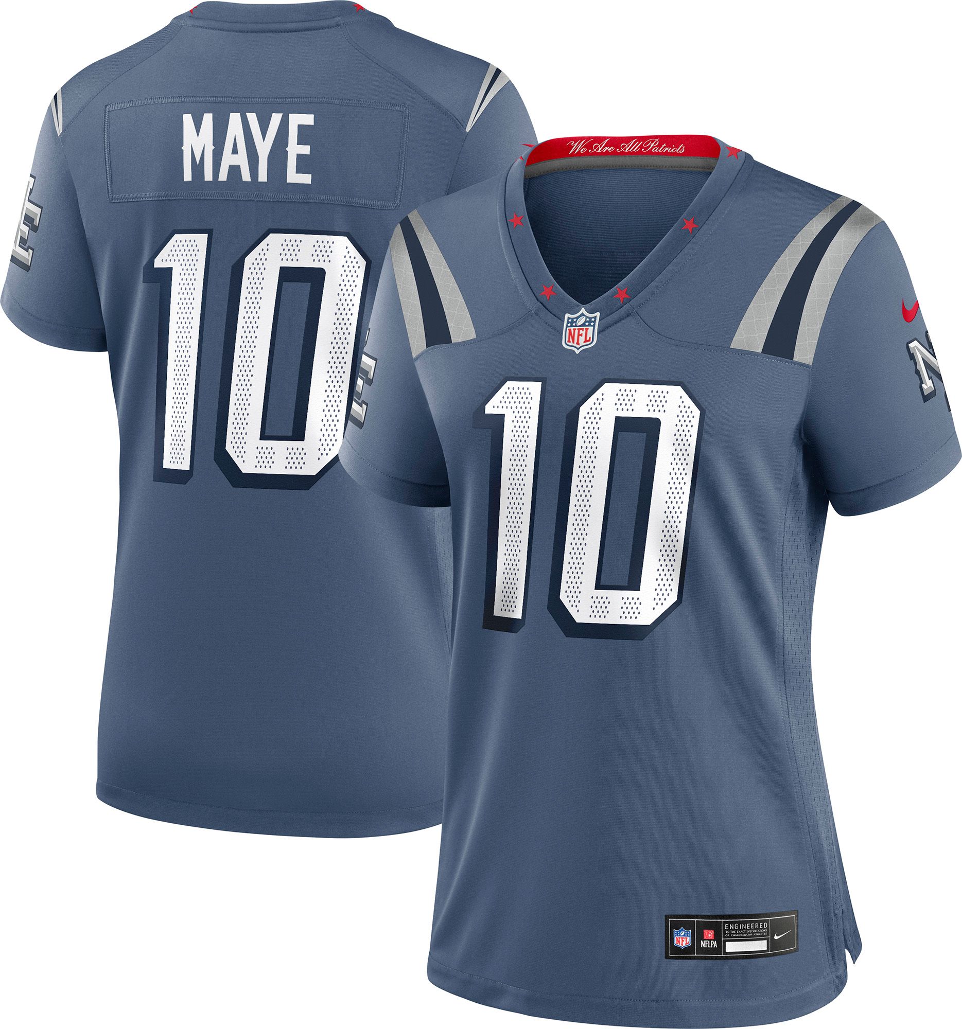 Nike Women's New England Patriots Drake Maye #10 NFL Rivalries Game Jersey
