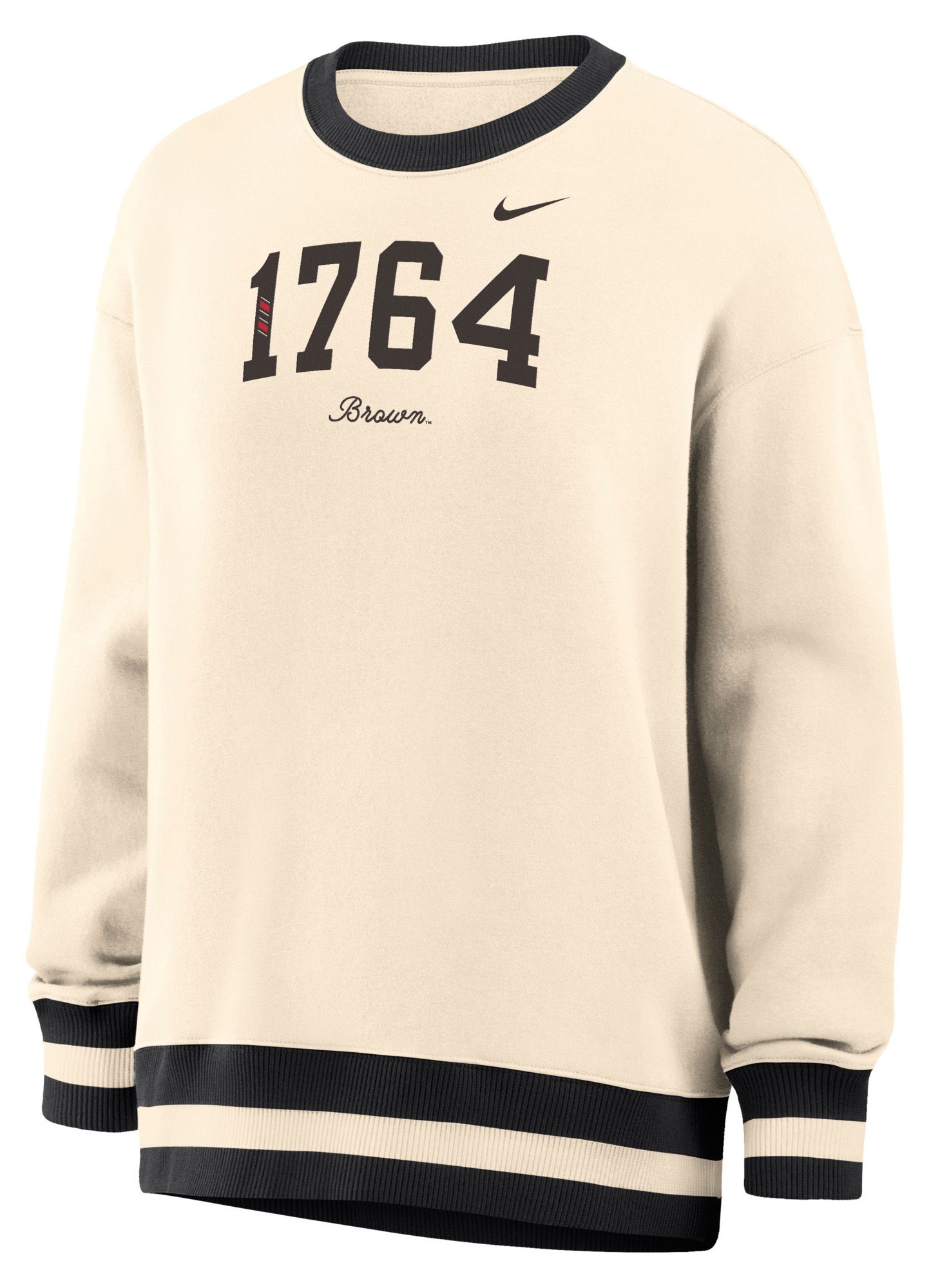 Nike Women's Brown University Bears White Phoenix Crewneck Sweatshirt