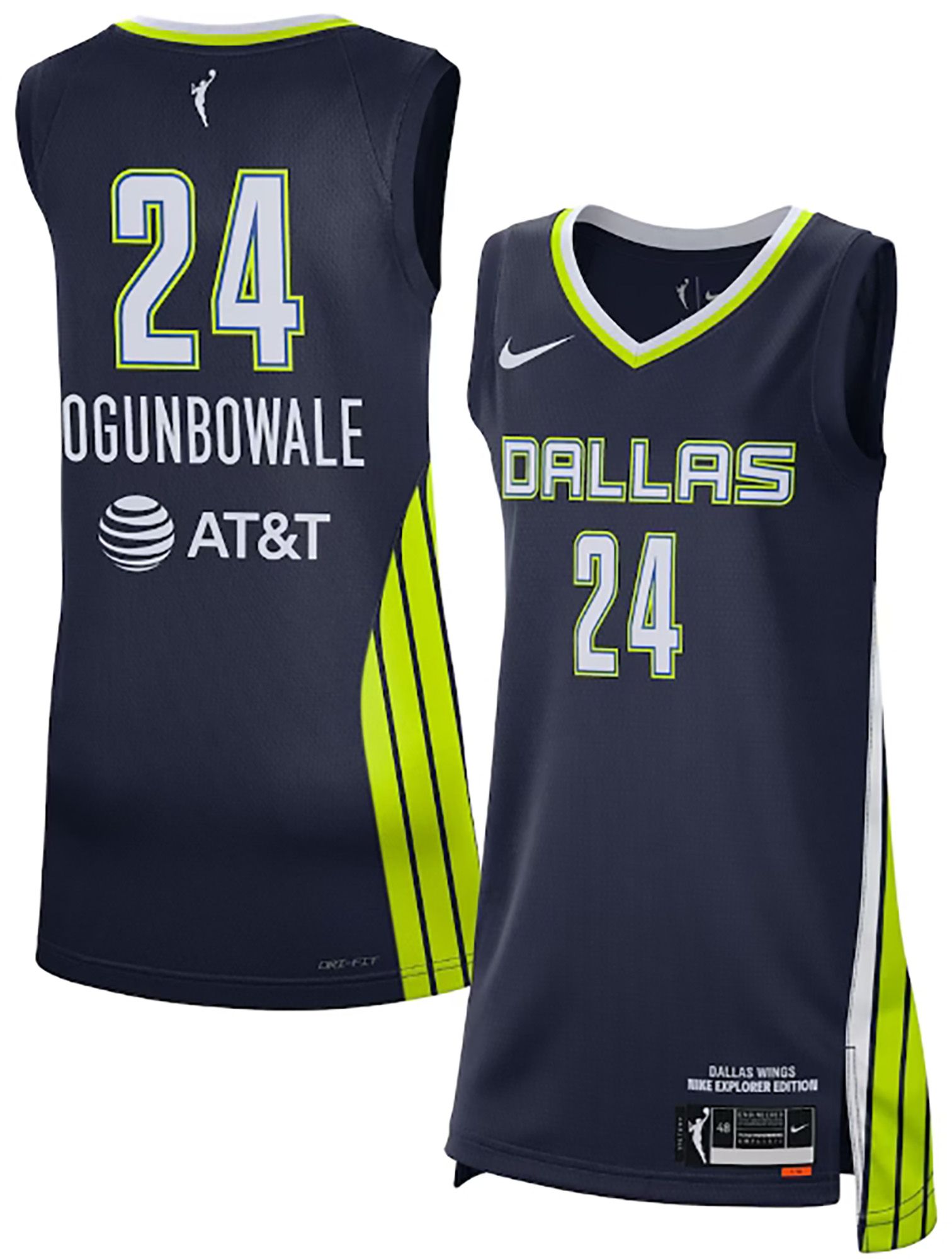 Nike Women's Dallas Wings Blue Arike Ogunbowale #24 Replica Jersey