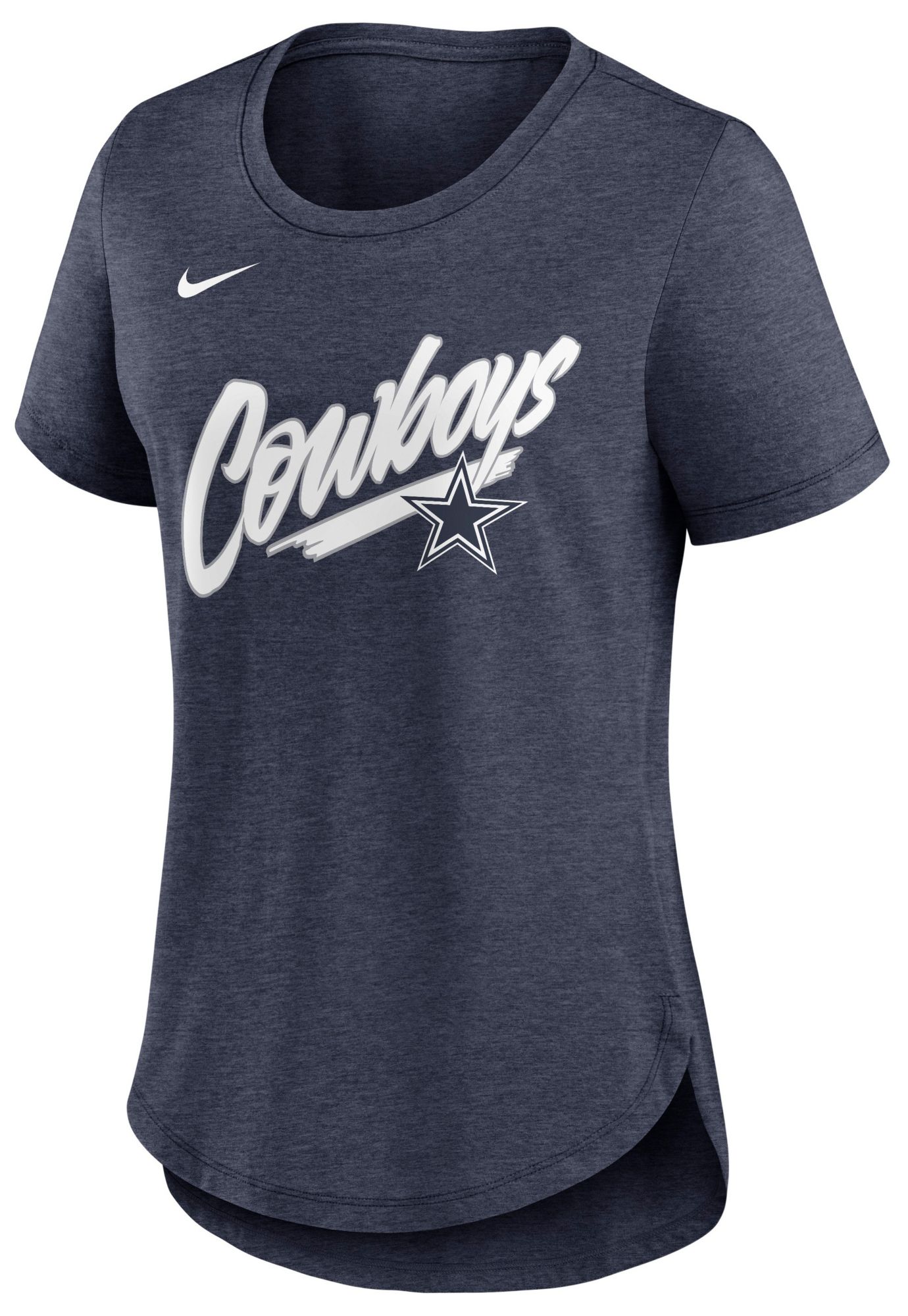 Nike Women's Dallas Cowboys Navy Triblend Script T-Shirt