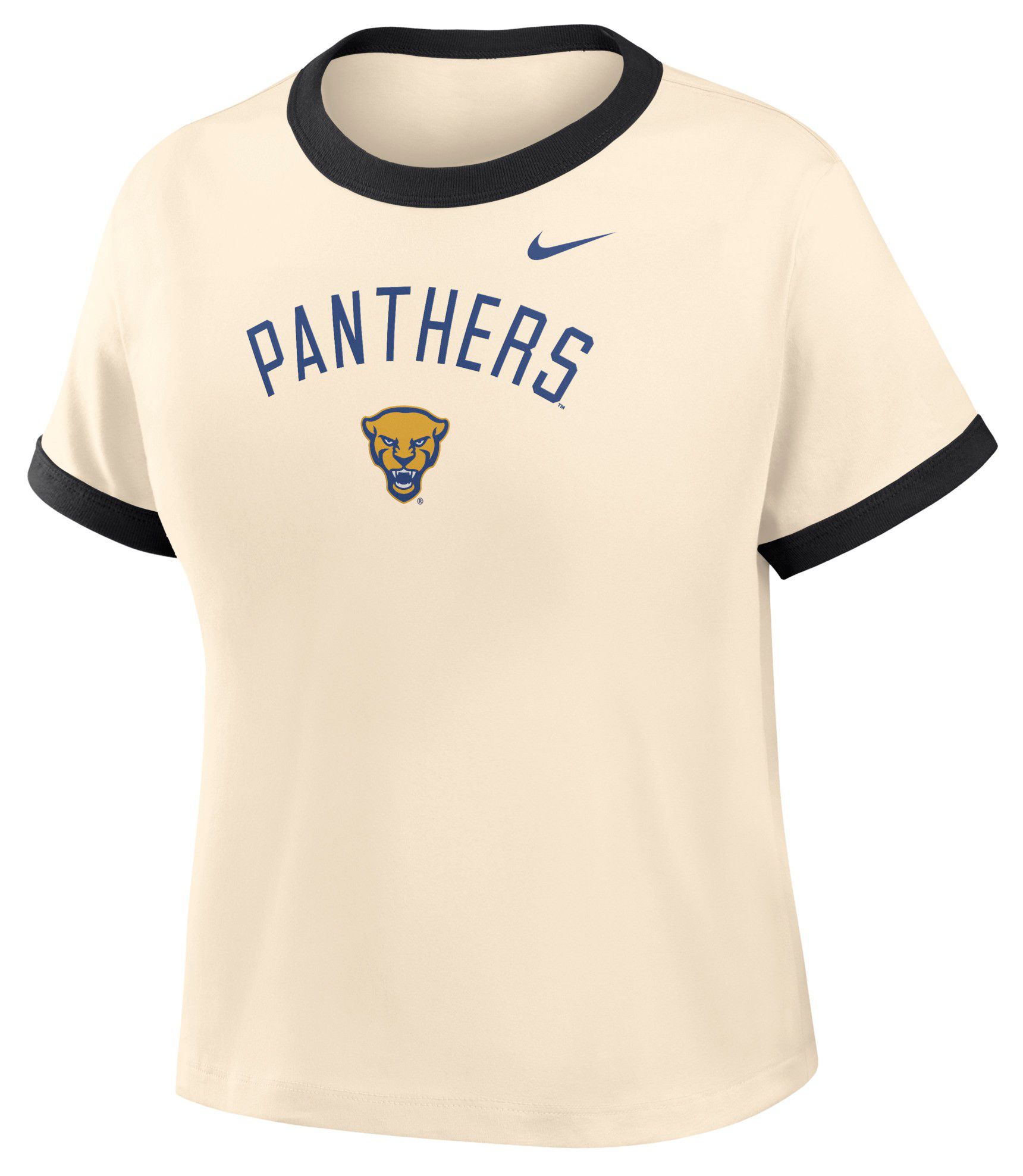 Nike Women's Pitt Panthers White Ringer Sideline T-Shirt