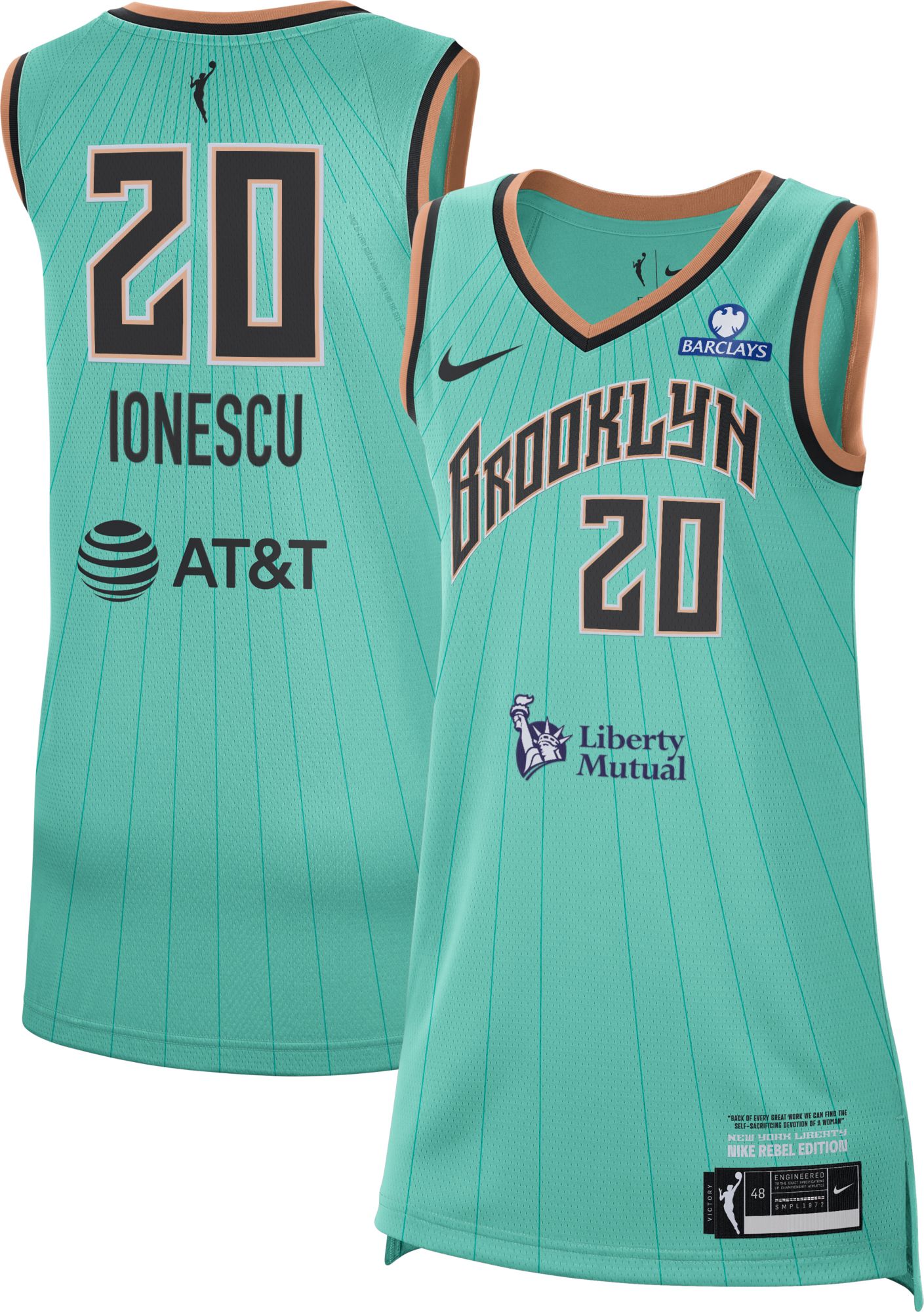 Nike Adult New York Liberty Sabrina Ionescu Rebel Jersey