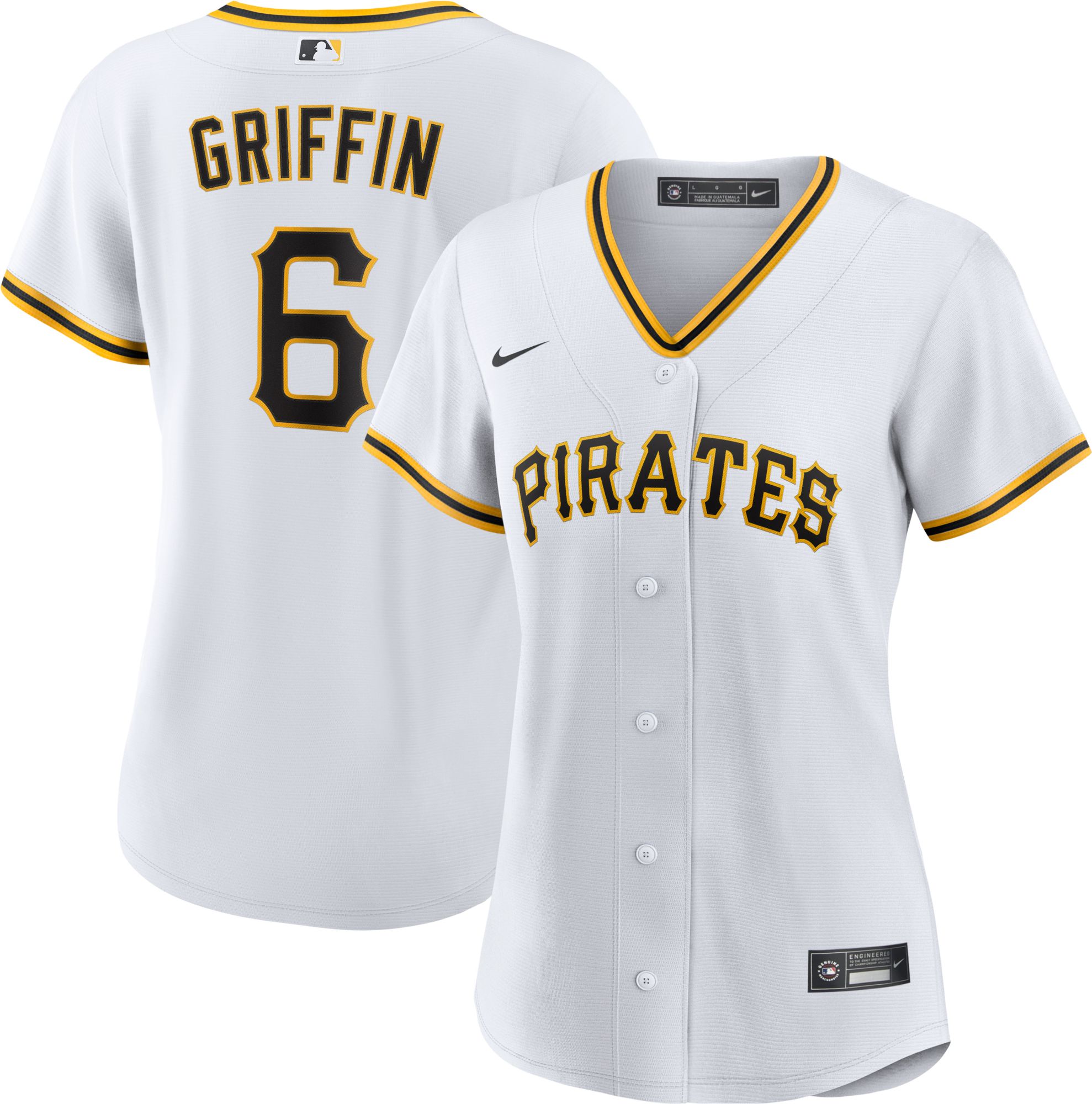 Nike Women's Pittsburgh Pirates White Konnor Griffin #6 Home Replica Jersey