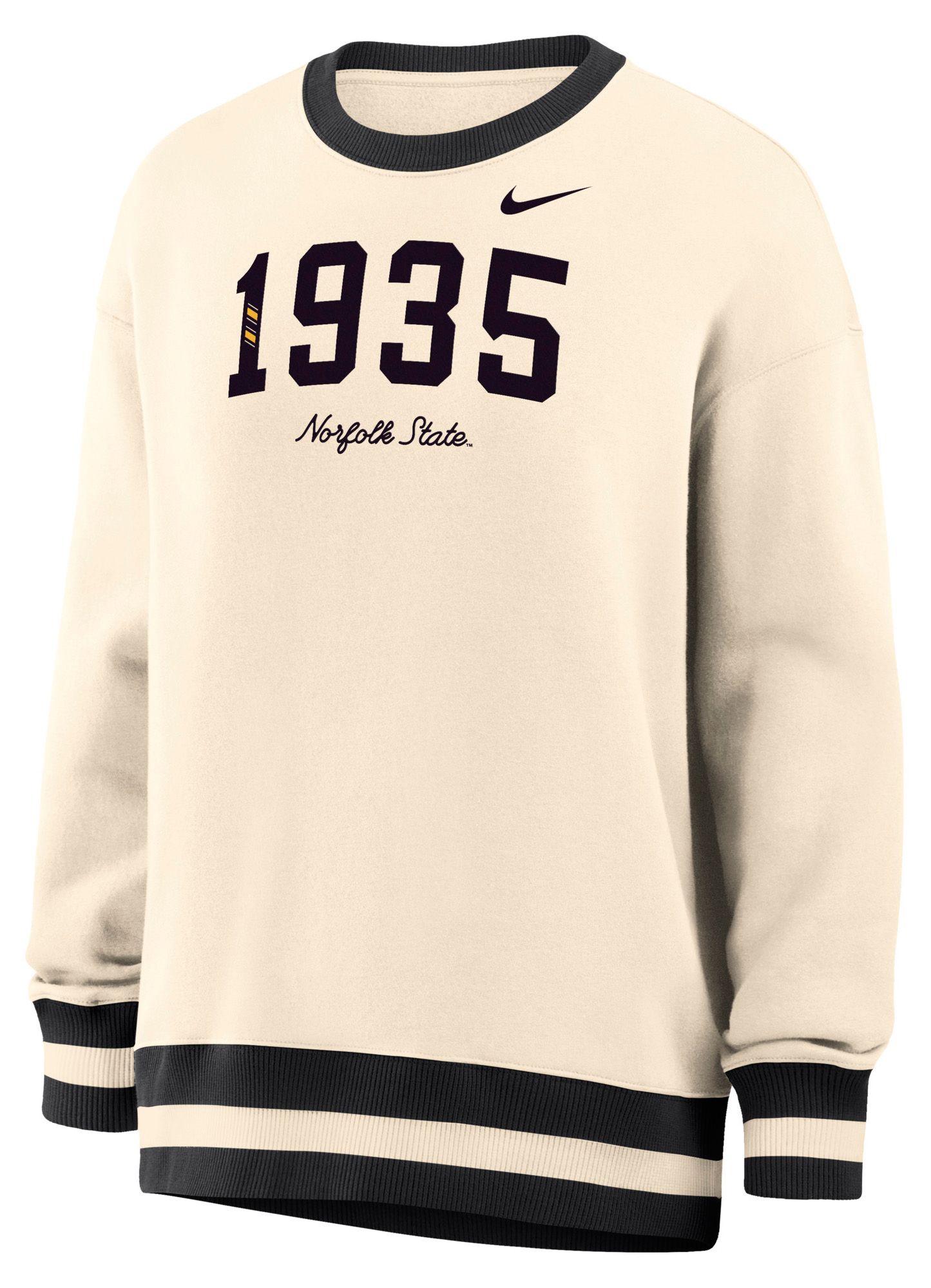 Nike Women's Norfolk State Spartans White Phoenix Oversized Crewneck Sweatshirt