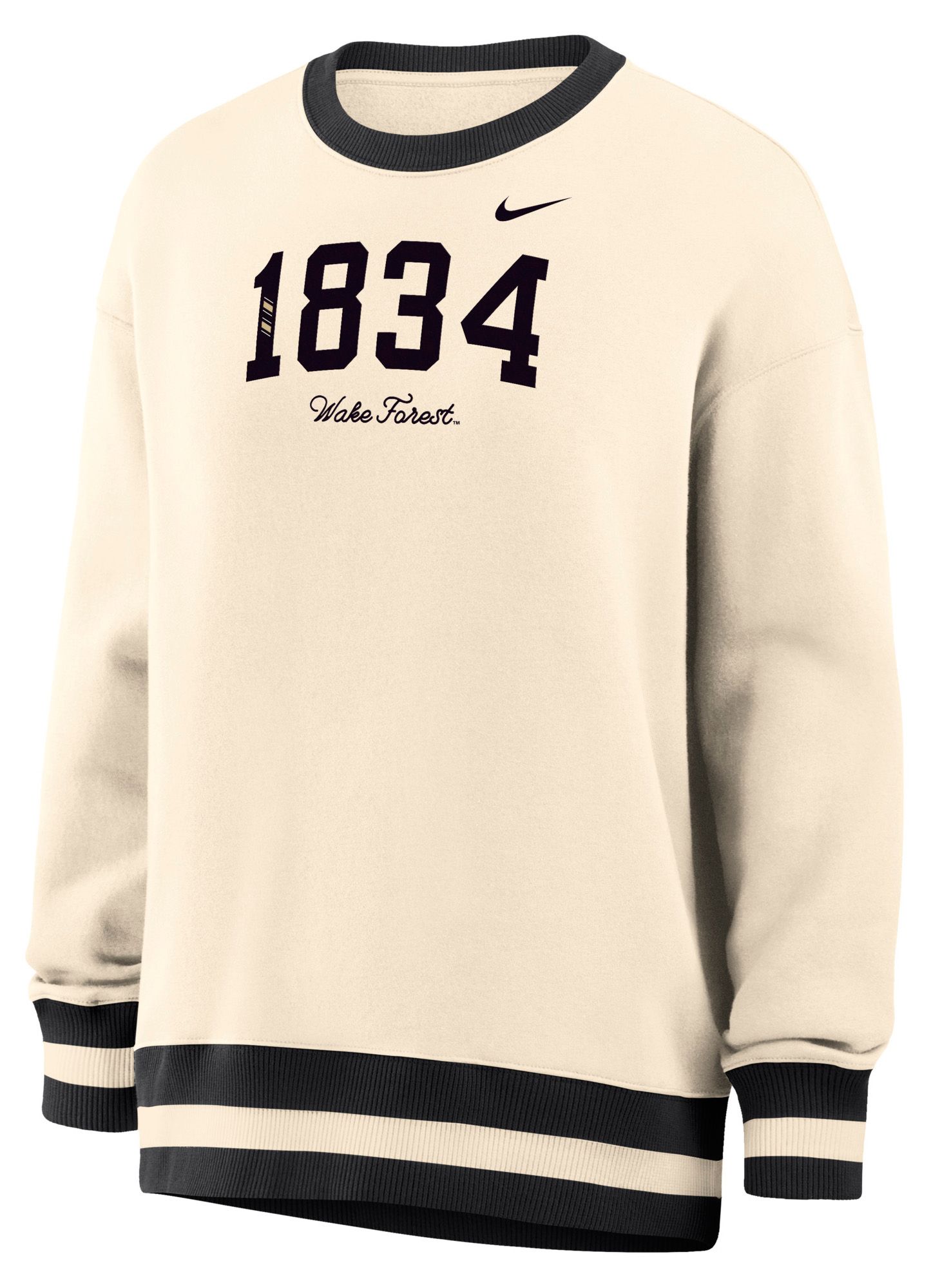 Nike Women's Wake Forest Demon Deacons White Phoenix Oversized Crewneck Sweatshirt