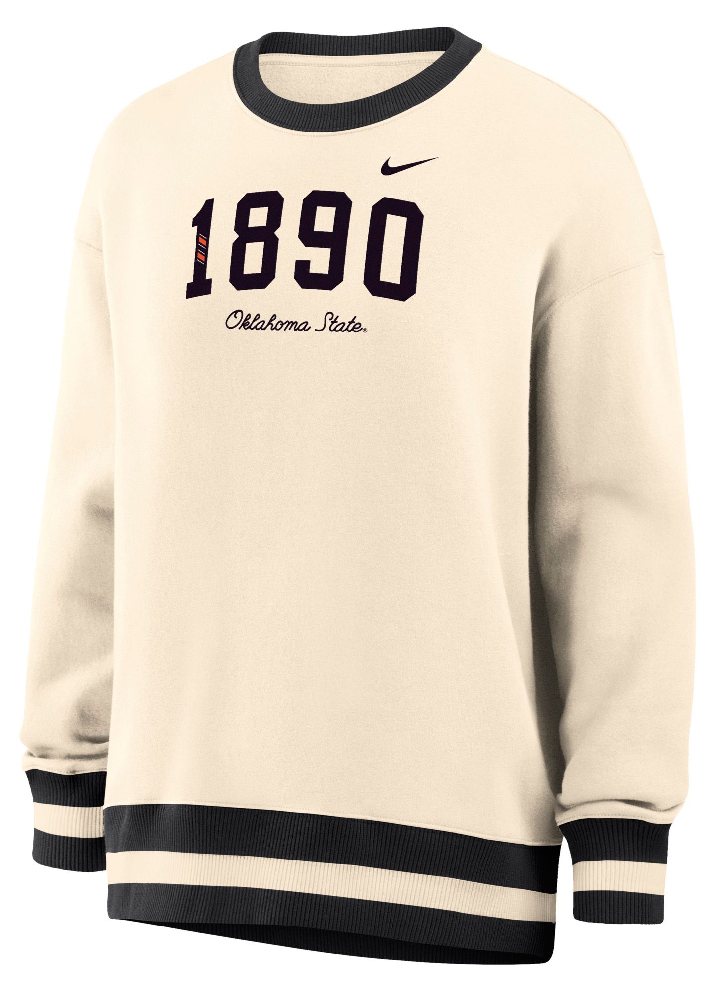 Nike Women's Oklahoma State Cowboys White Phoenix Oversized Crewneck Sweatshirt