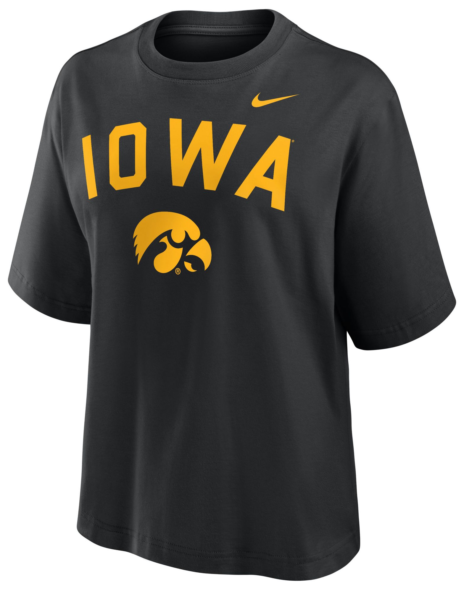 Nike Women's Iowa Hawkeyes Black Boxy T-Shirt