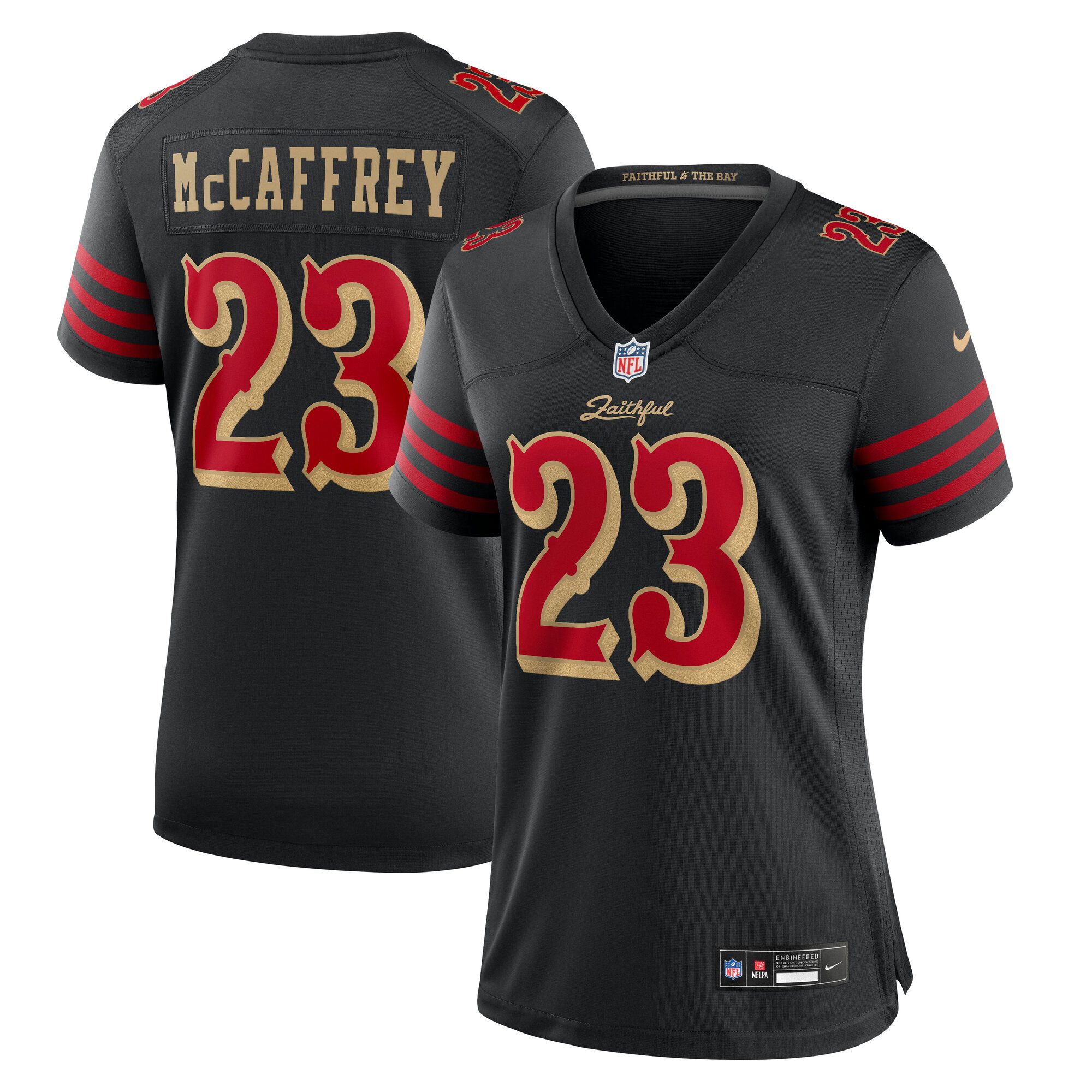 Nike Women's San Francisco 49ers Christian McCaffrey #23 Black Rivalry Game Jersey
