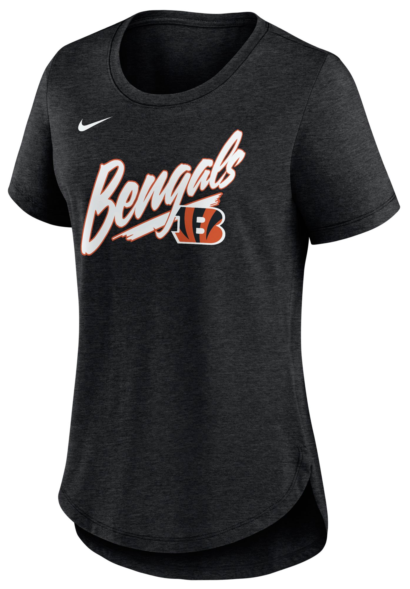 Nike Women's Cincinnati Bengals Black Heather Triblend Script T-Shirt