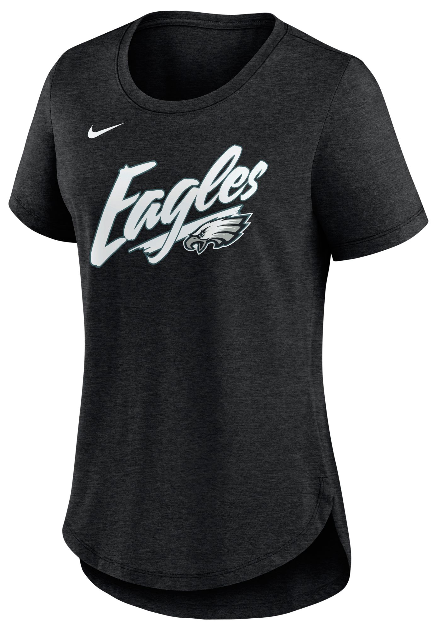 Nike Women's Philadelphia Eagles Black Heather Triblend Script T-Shirt