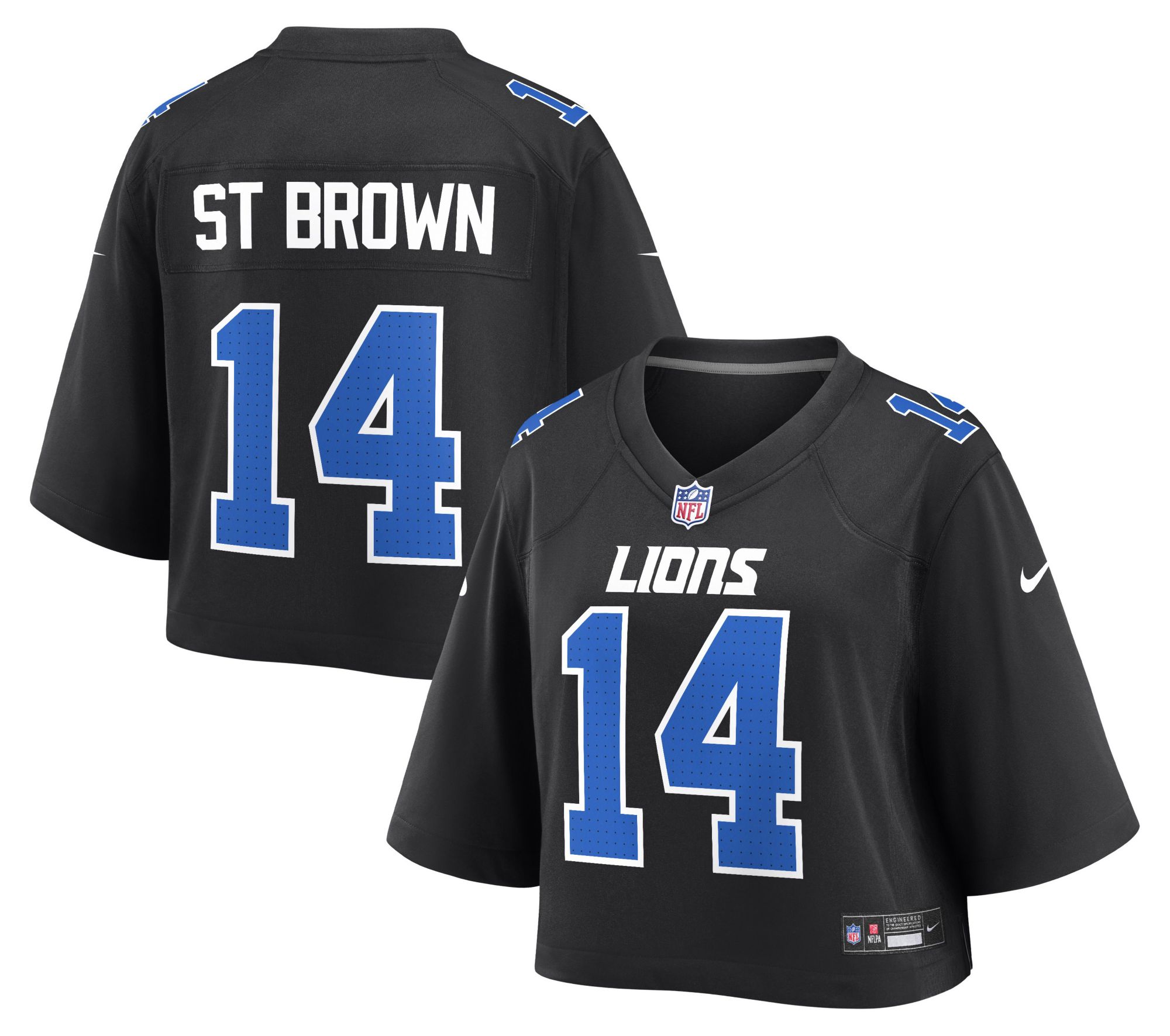 Nike Women's Detroit Lions Amon-Ra St. Brown Cropped Fashion Jersey