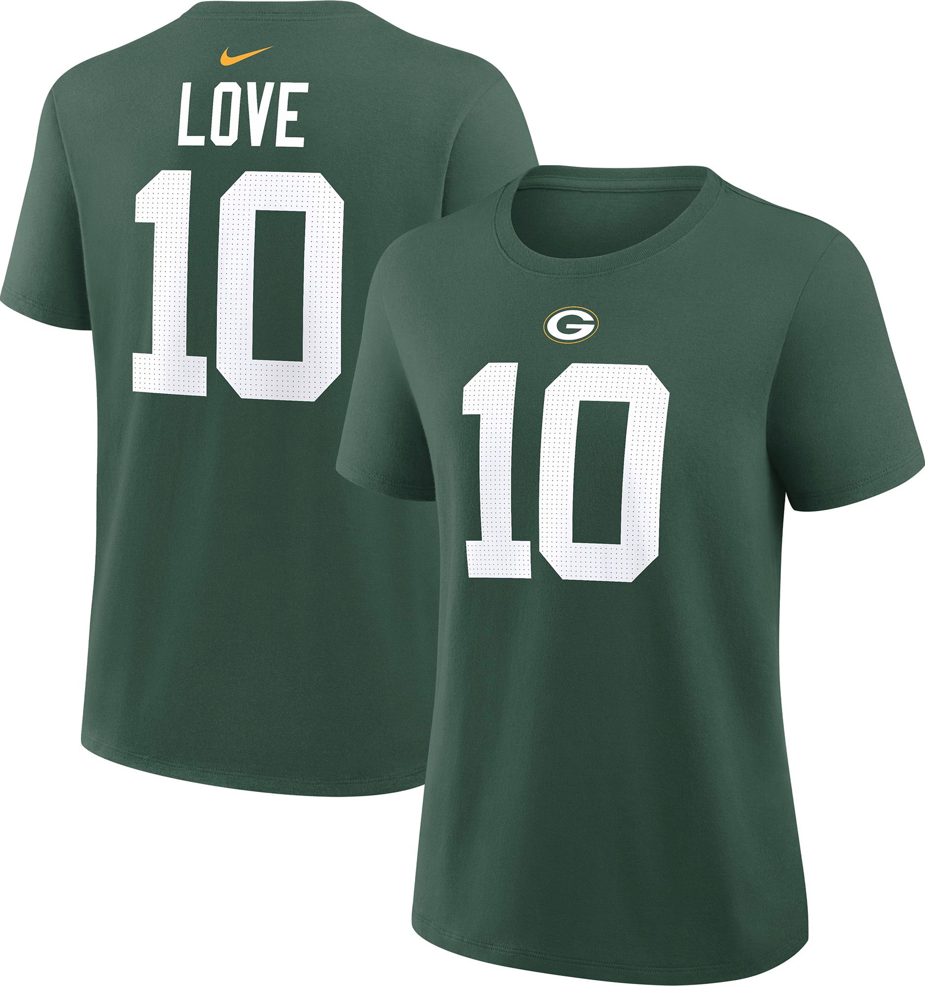 Nike Women's Green Bay Packers Green Jordan Love #10 T-Shirt