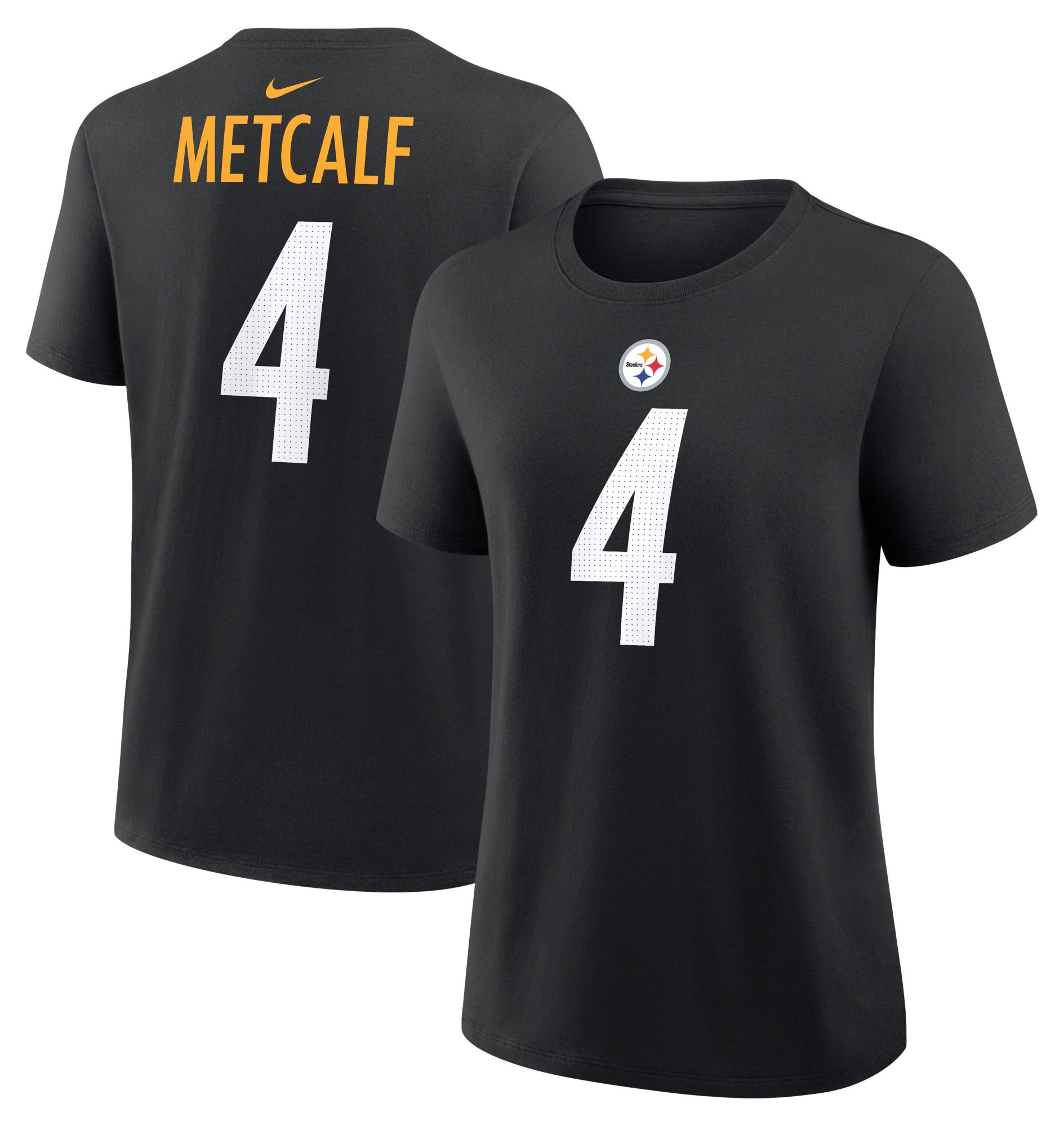 Nike Women's Pittsburgh Steelers Black D.K. Metcalf #4 T-Shirt