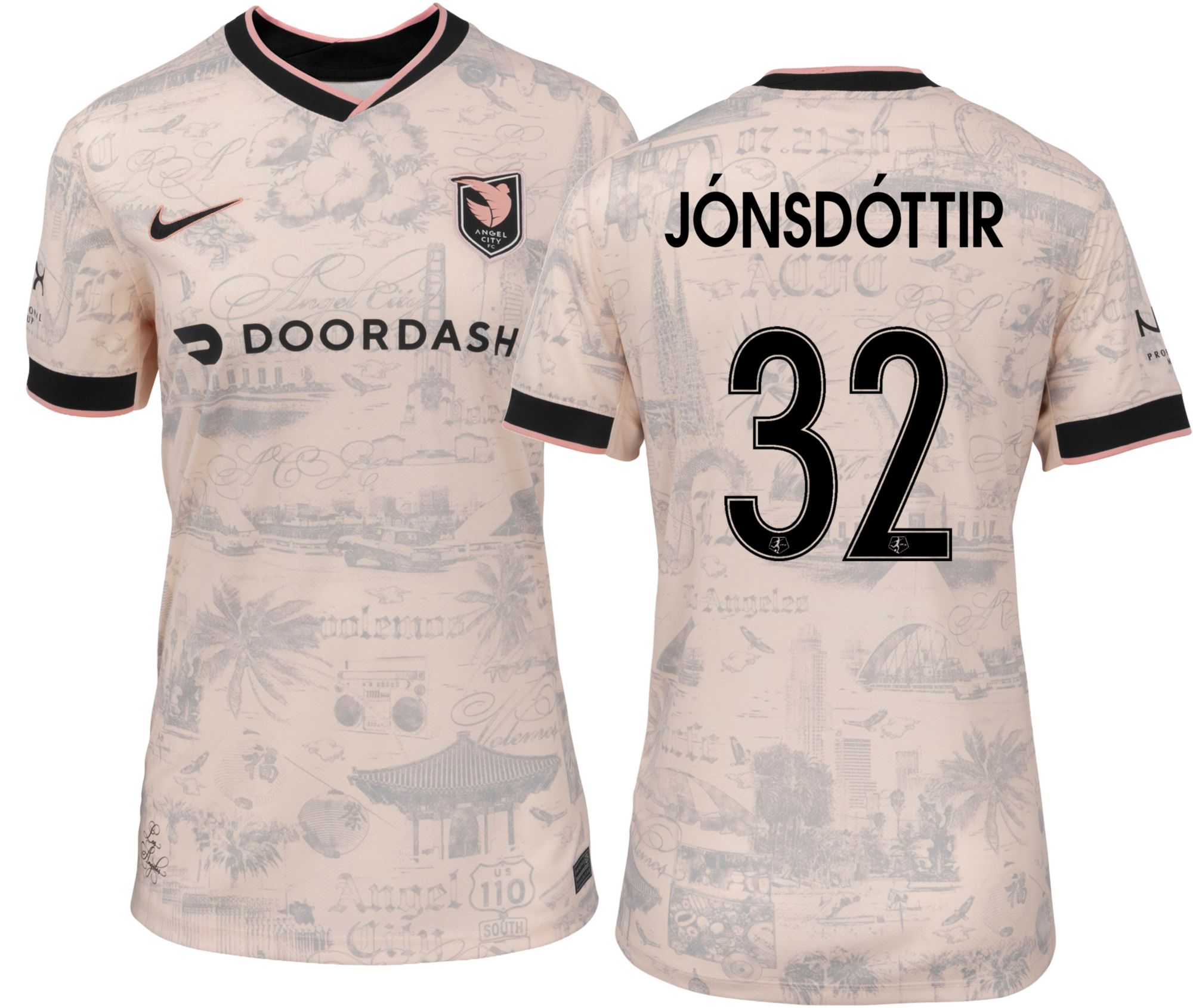 Nike Women's Angel City FC Sveidis Jane Jonsdottir #32 2026 Away Replica Jersey