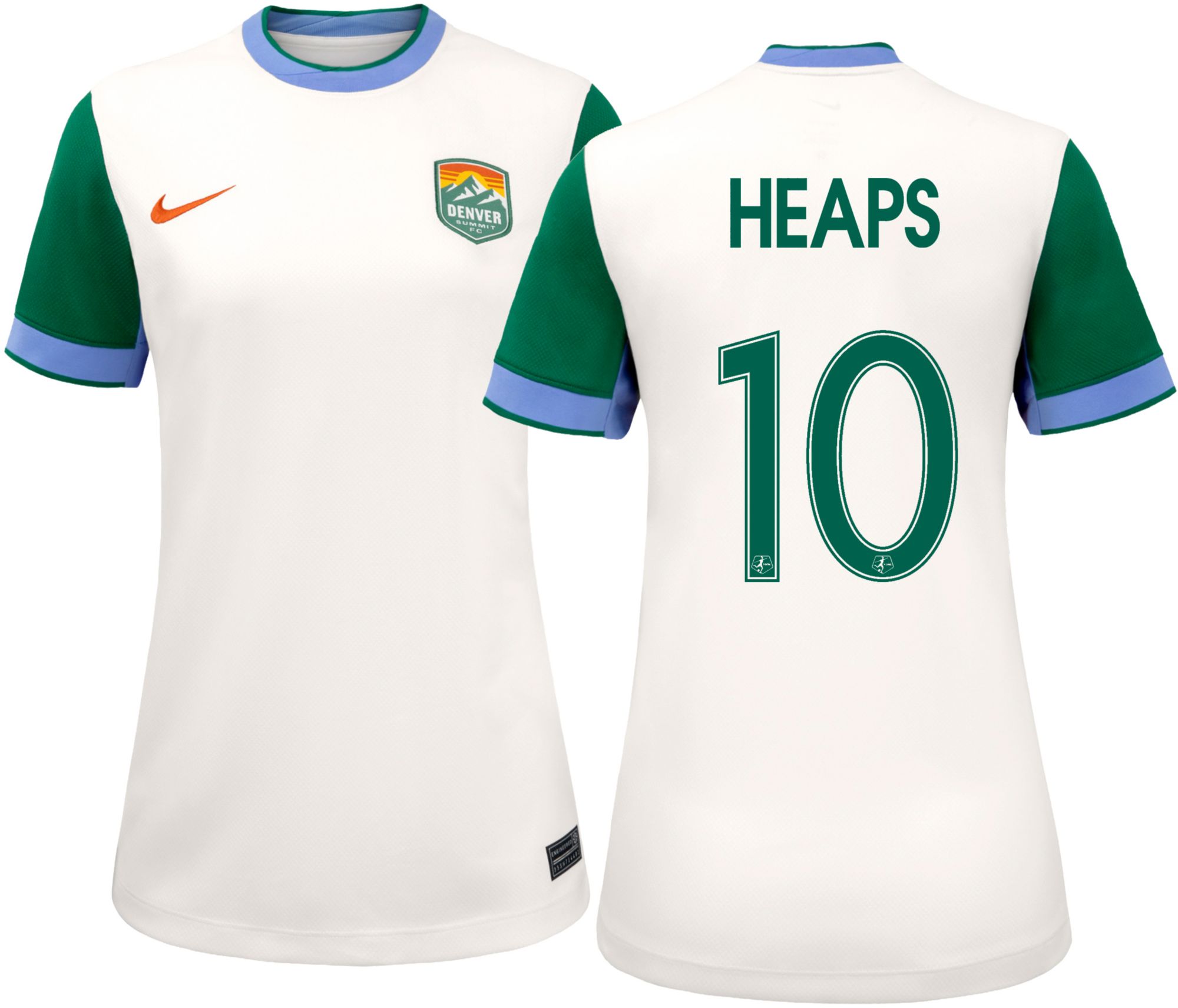Nike Women's Denver Summit FC Lindsey Heaps #10 2026 Away Replica Jersey