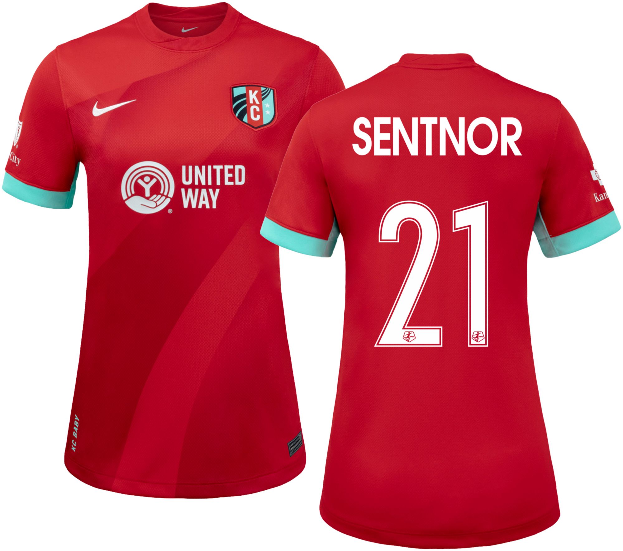 Nike Women's Kansas City Current Ally Sentnor #21 2026 Home Replica Jersey