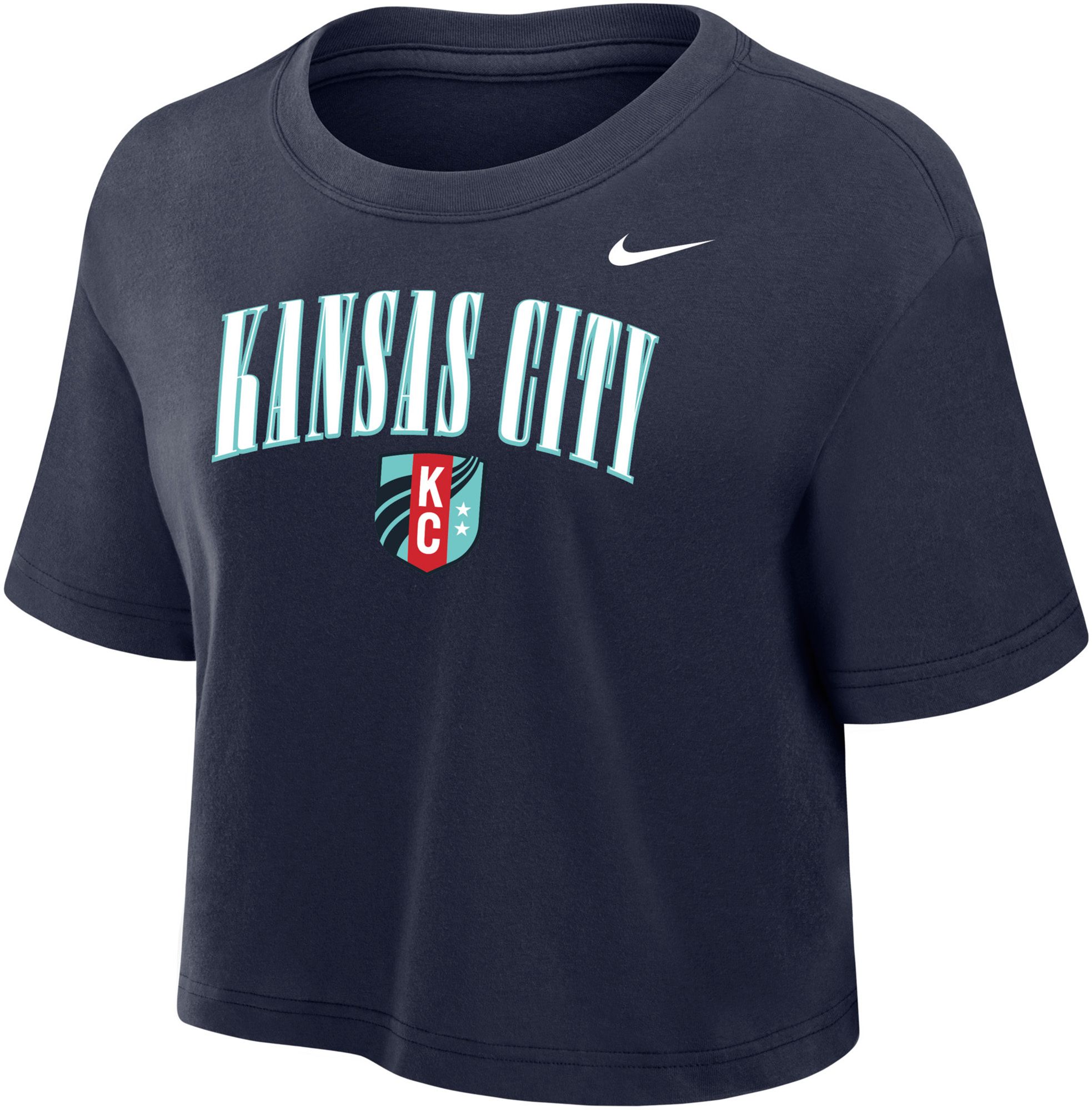 Nike Women's Kansas City Current Navy Arch Team Crest T-Shirt