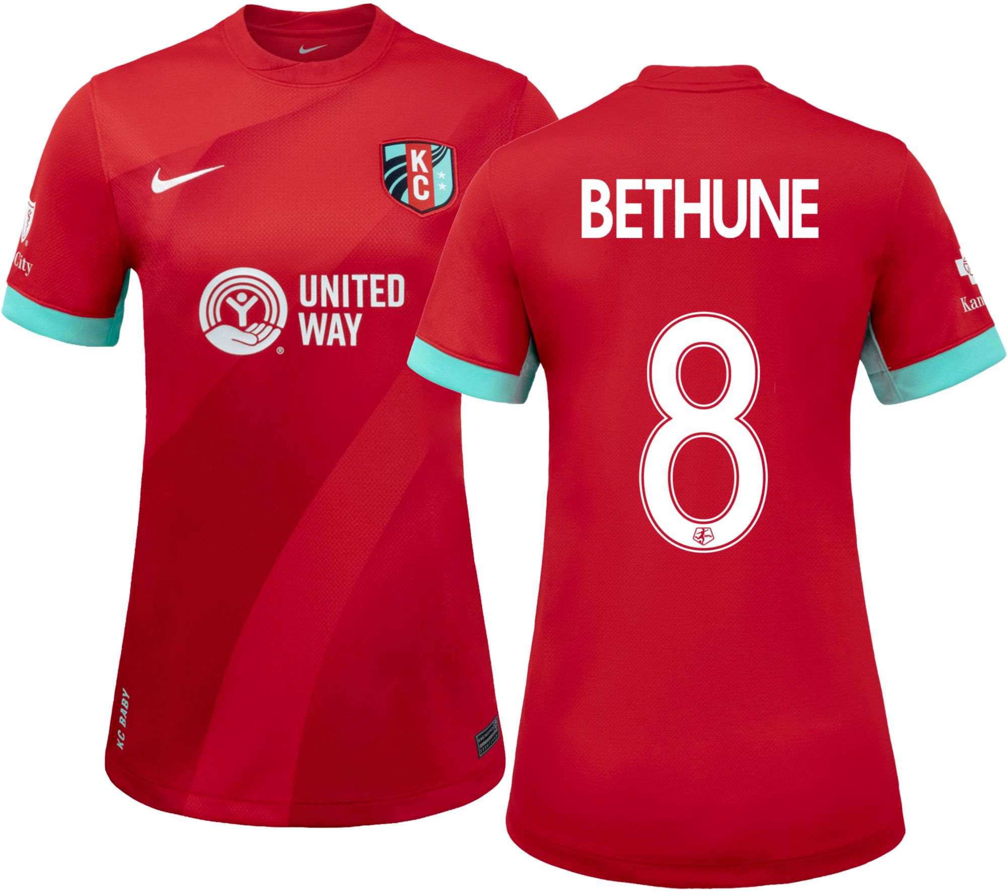 Nike Women's Kansas City Current Croix Bethune #8 2026 Home Replica Jersey