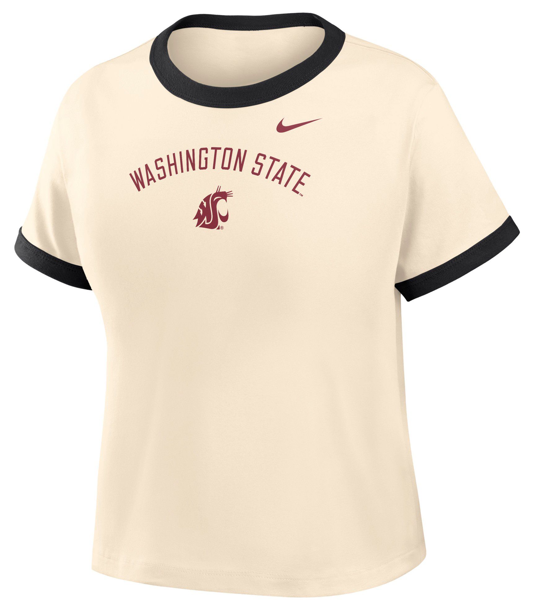 Nike Women's Washington State Cougars White Ringer Sideline T-Shirt