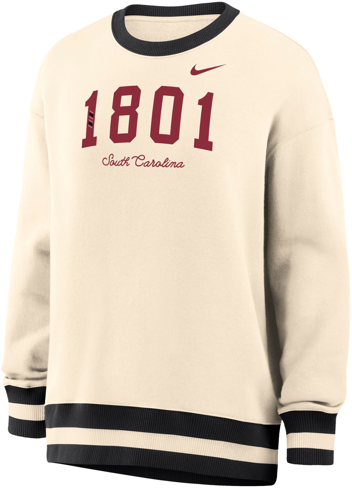 Nike Women's South Carolina Gamecocks White Phoenix Oversized Crewneck Sweatshirt