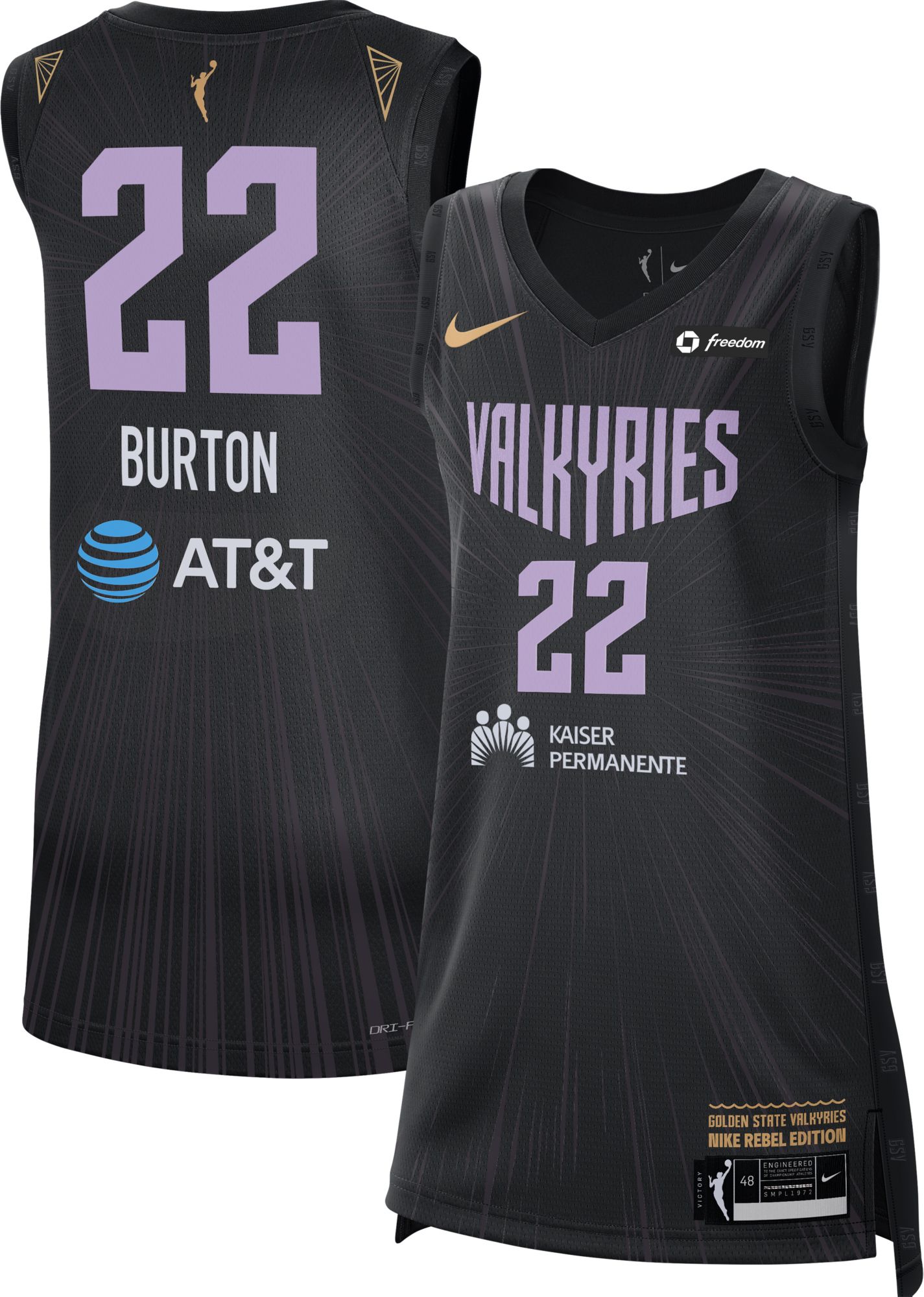 Nike Adult Golden State Valkyries Veronica Burton #22 Rebel Jersey