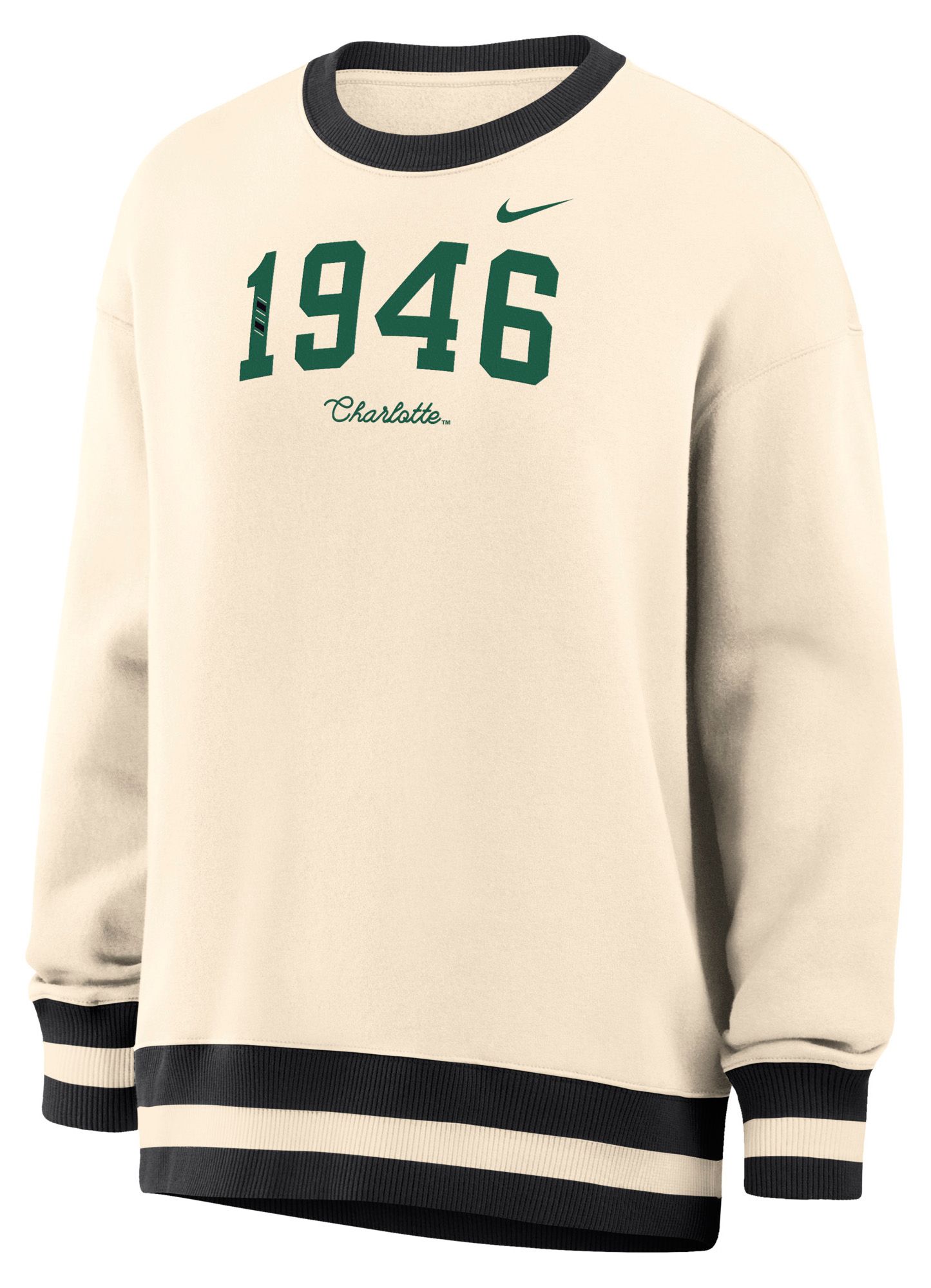 Nike Women's North Carolina Tar Heels White Phoenix Oversized Crewneck Sweatshirt