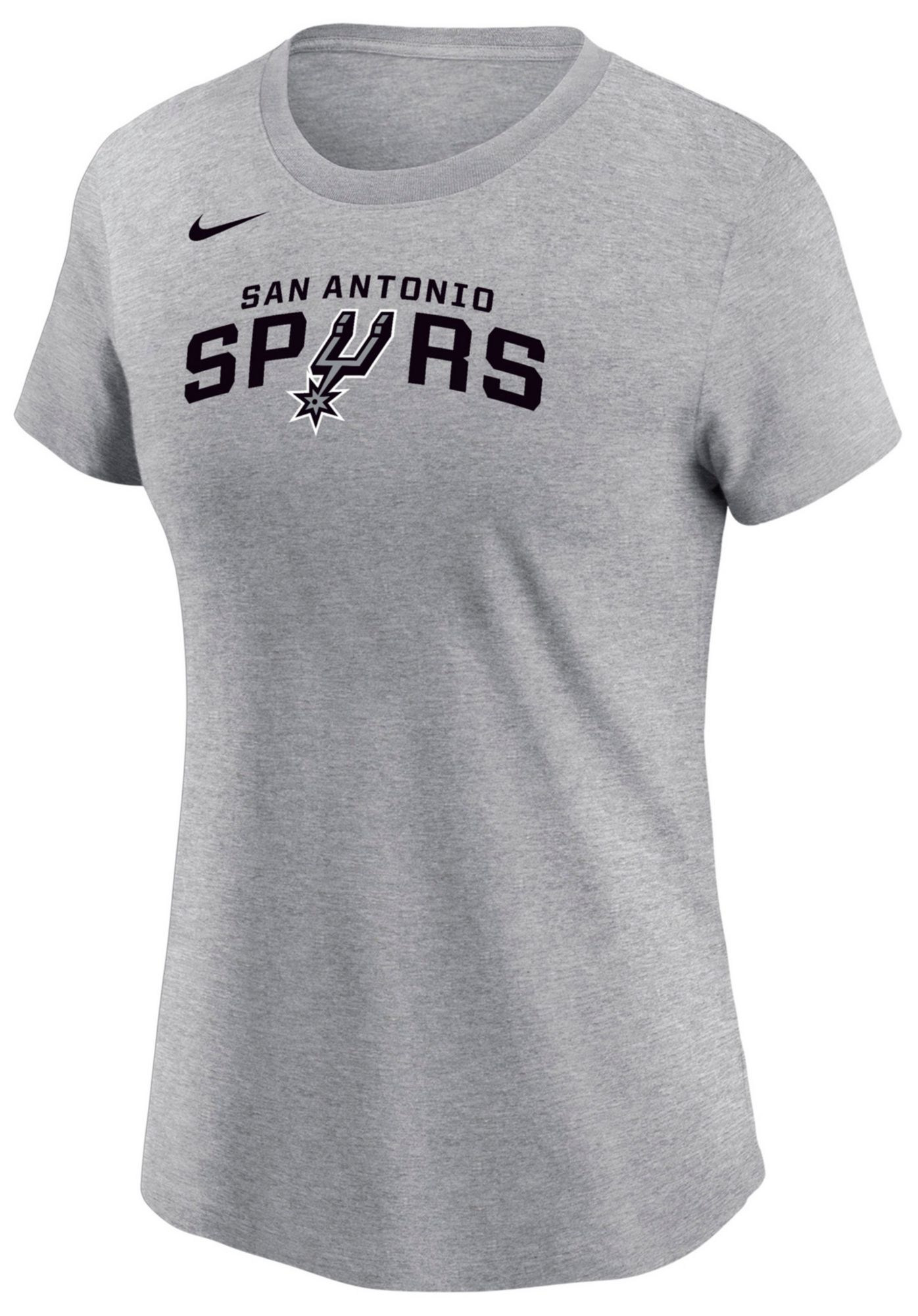 Nike Women's San Antonio Spurs Grey Wordmark T-Shirt