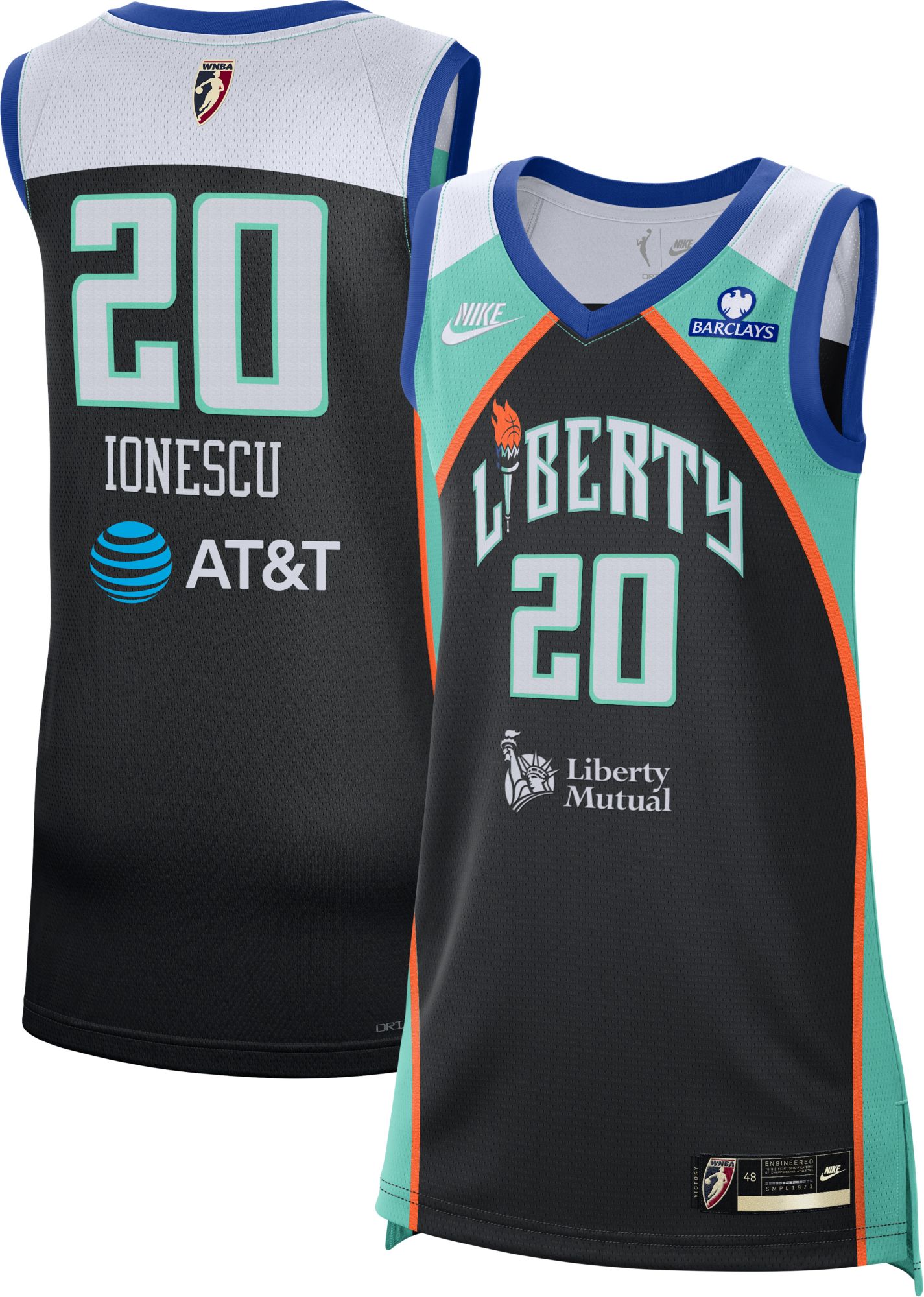 Nike Adult New York Liberty Sabrina Ionescu Court Origins Jersey