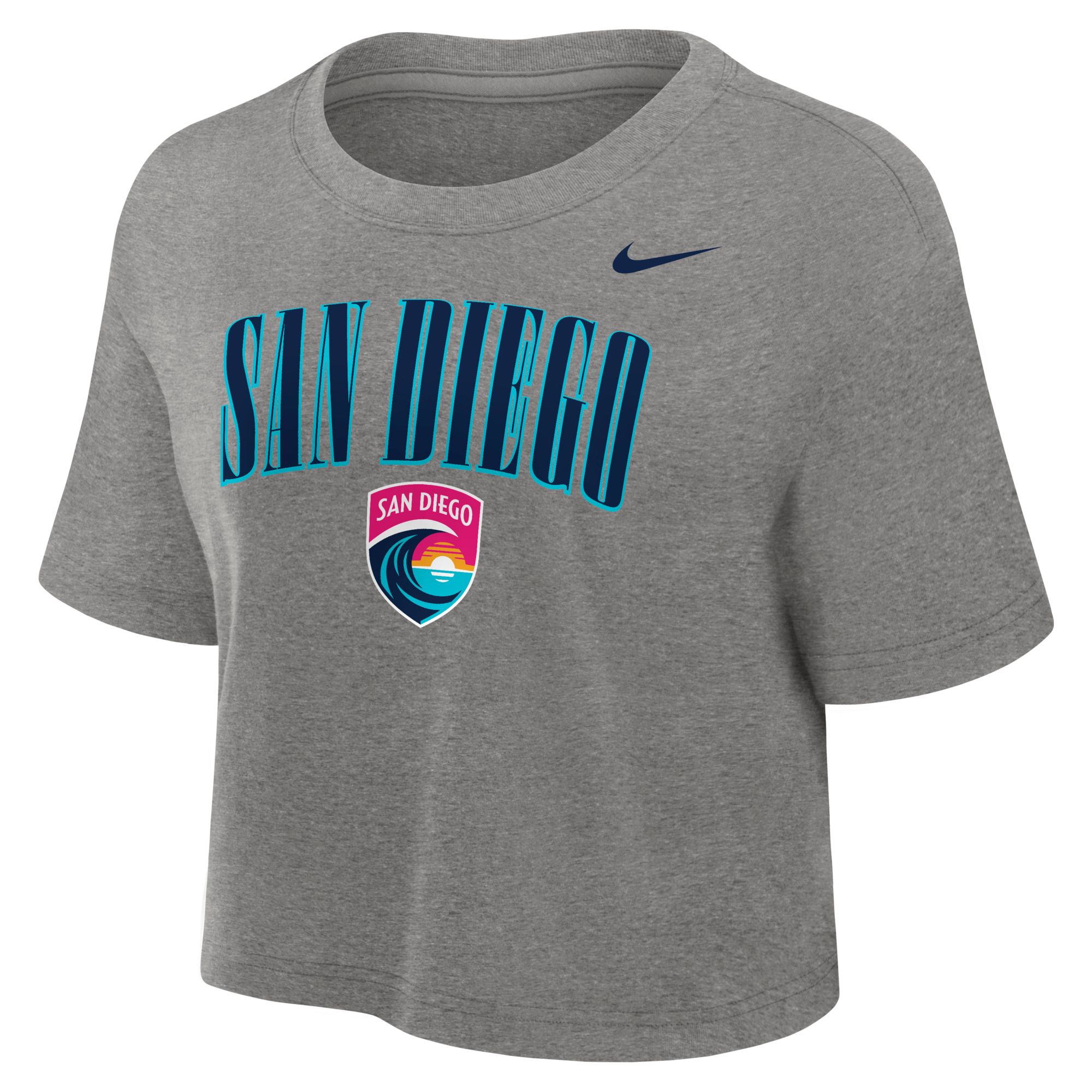 Nike Women's San Diego Wave Gray Arch Team Crest T-Shirt