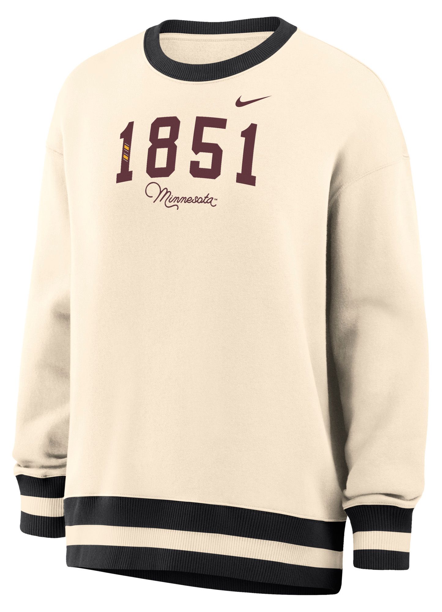 Nike Women's Minnesota Golden Gophers White Phoenix Oversized Crewneck Sweatshirt