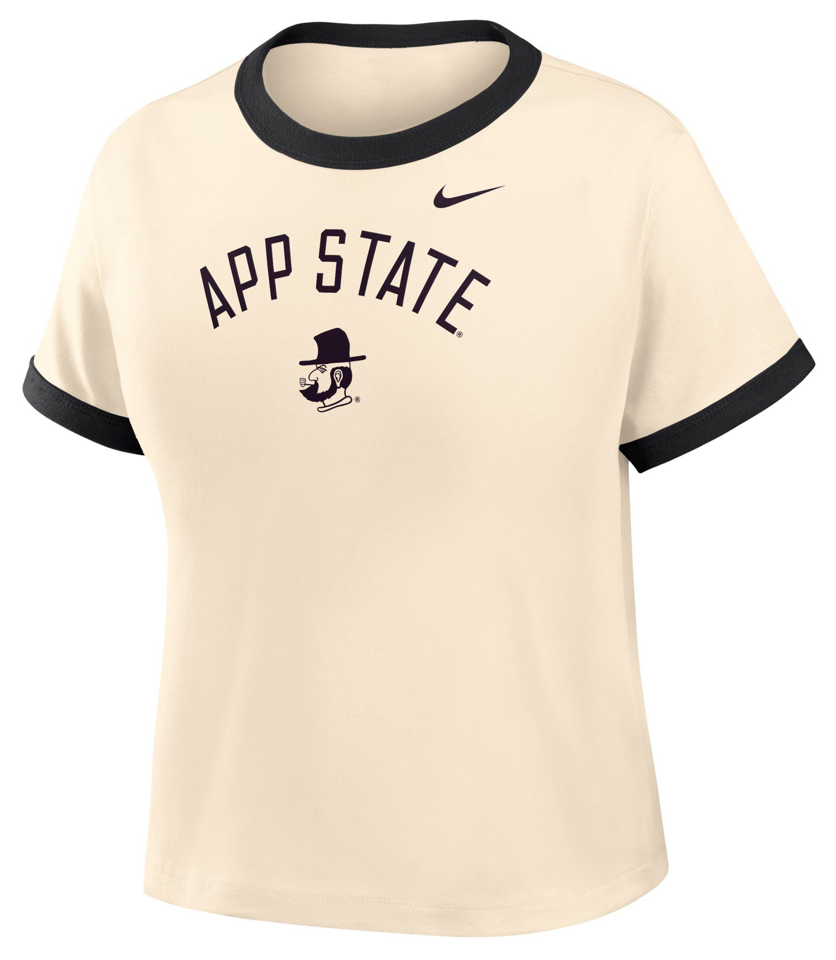 Nike Women's Appalachian State Mountaineers White Ringer Sideline T-Shirt