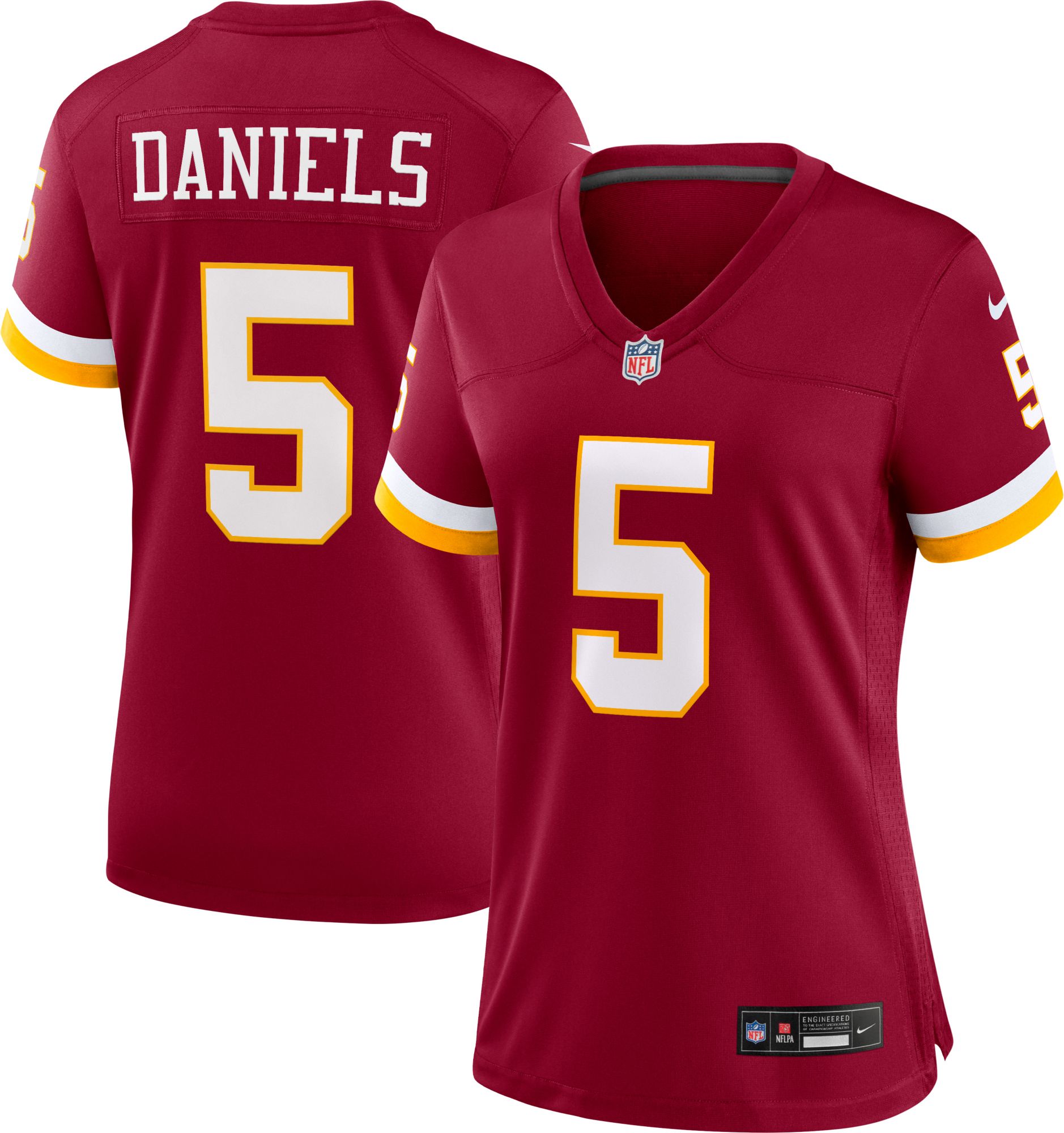 Nike Women's Washington Commanders Team Red Jayden Daniels #5 Home Game Jersey