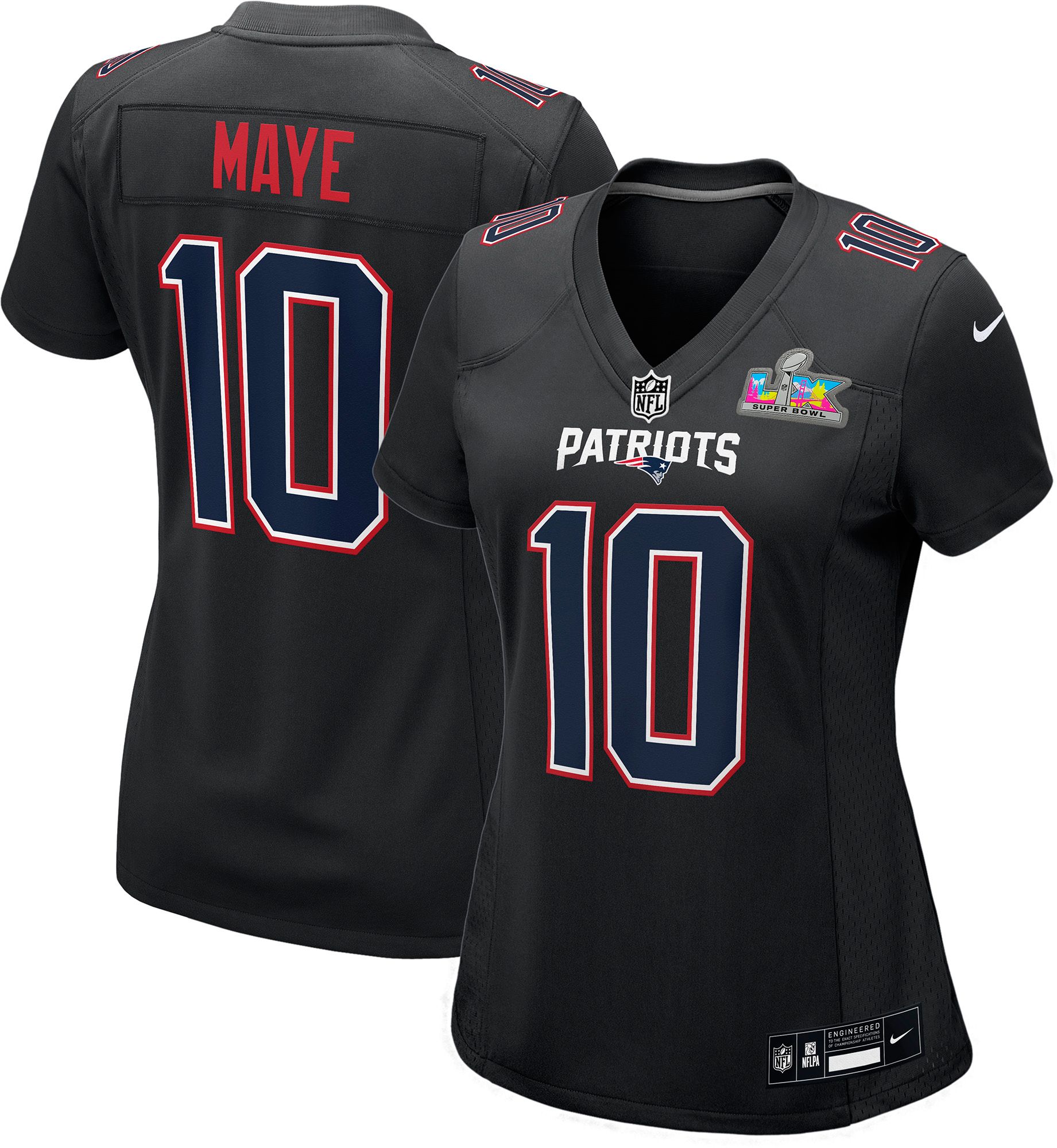 Nike Women's 2025-26 Super Bowl LX New England Patriots Drake Maye #10 Game Jersey