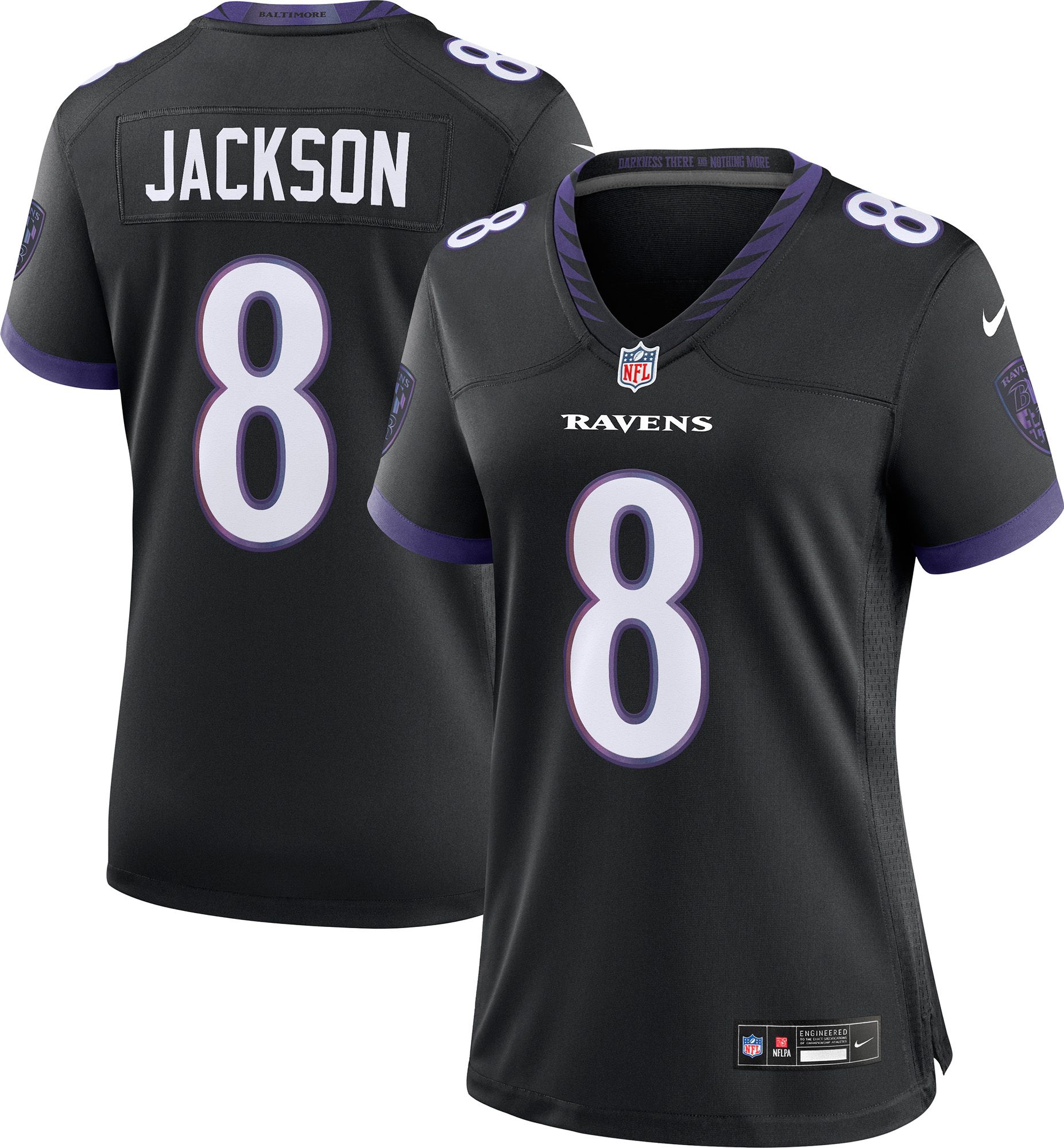 Nike Women's Baltimore Ravens Lamar Jackson #8 Black Alternate Game Jersey