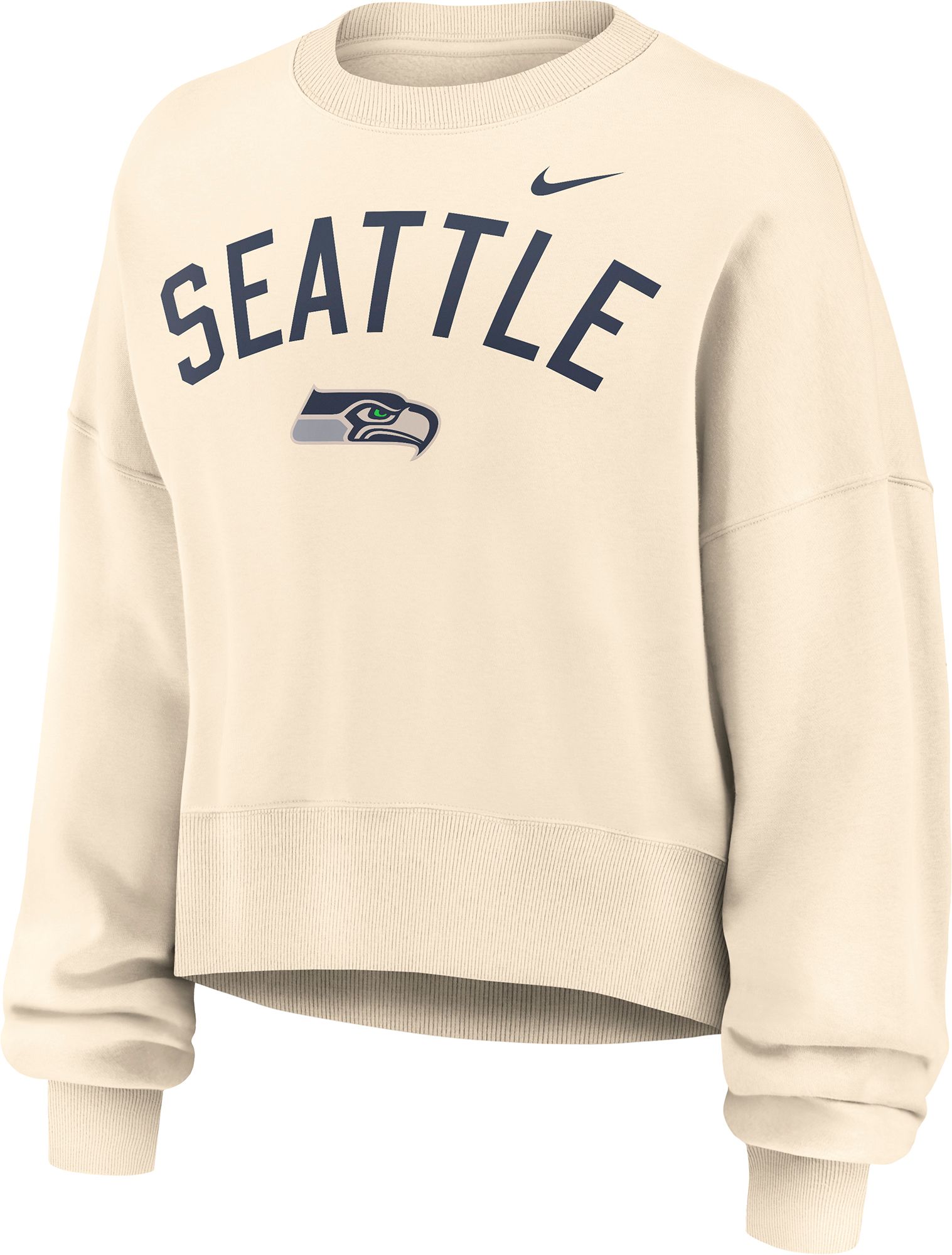 Nike Women's Seattle Seahawks Arch Natural Phoenix Crew Sweatshirt