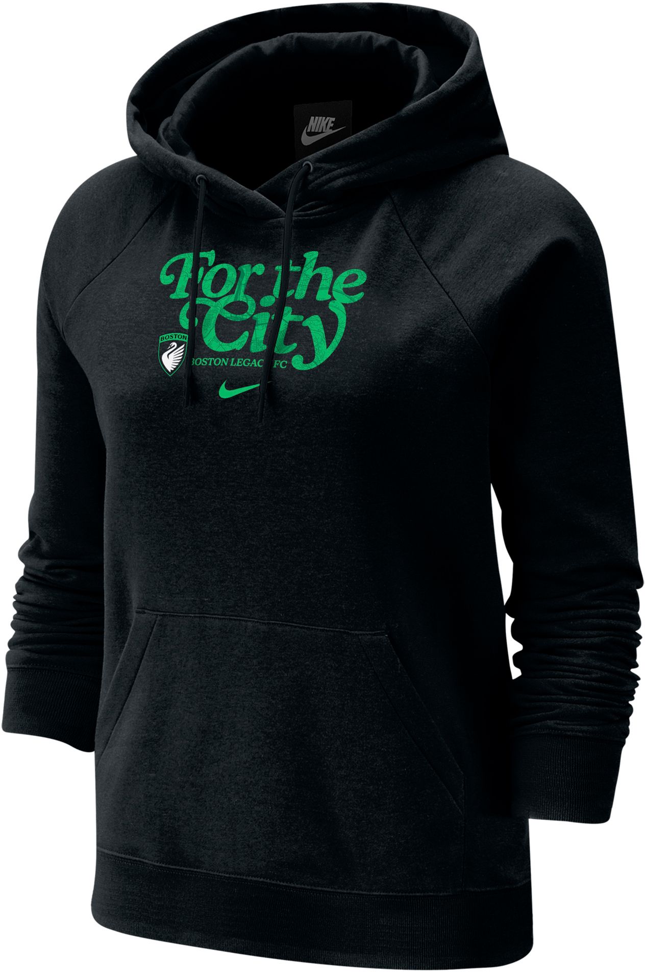 Nike Women's Boston Legacy FC Black 2026 Phoenix Pullover Hoodie