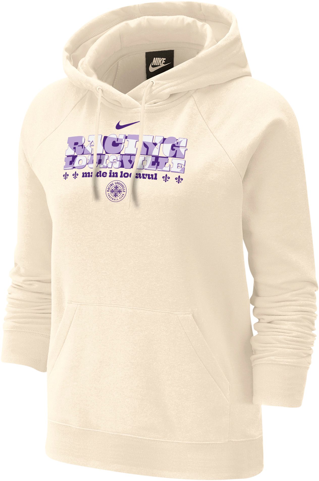 Nike Women's Racing Louisville FC Off-White 2026 Phoenix Pullover Hoodie