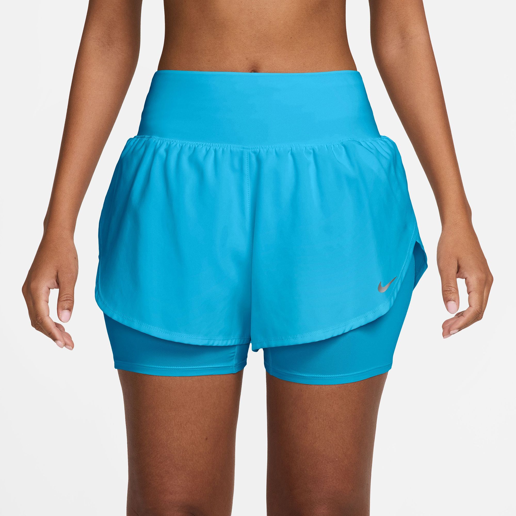 Nike Women's Flow Dri-FIT High-Waisted 2-in-1 Running Shorts