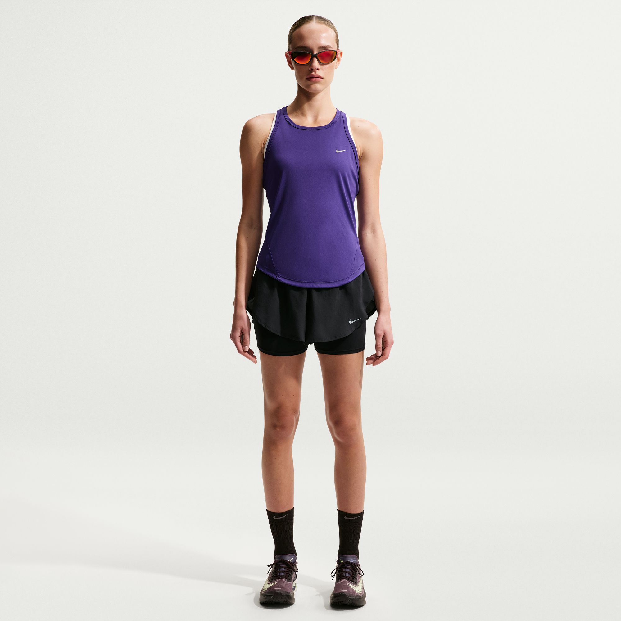 Nike Women's Tempo Flow Dri-FIT High-Waisted 2-in-1 Running Shorts