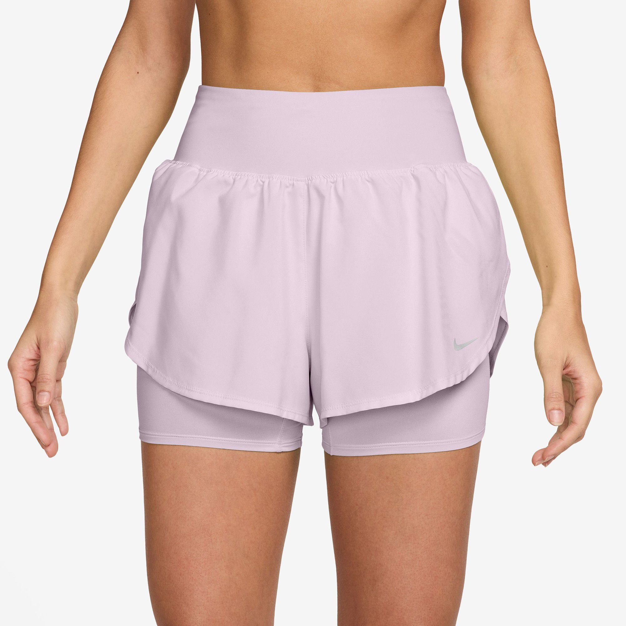 Nike Women's Flow Dri-FIT High-Waisted 2-in-1 Running Shorts