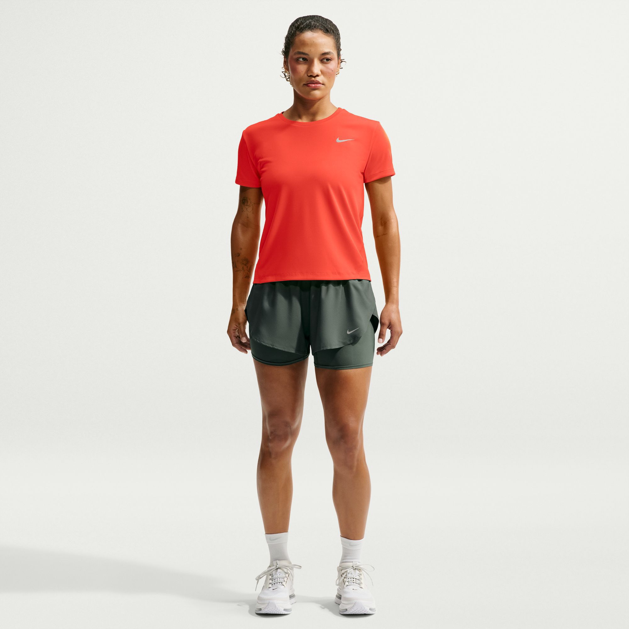 Nike Women's Flow Dri-FIT High-Waisted 2-in-1 Running Shorts