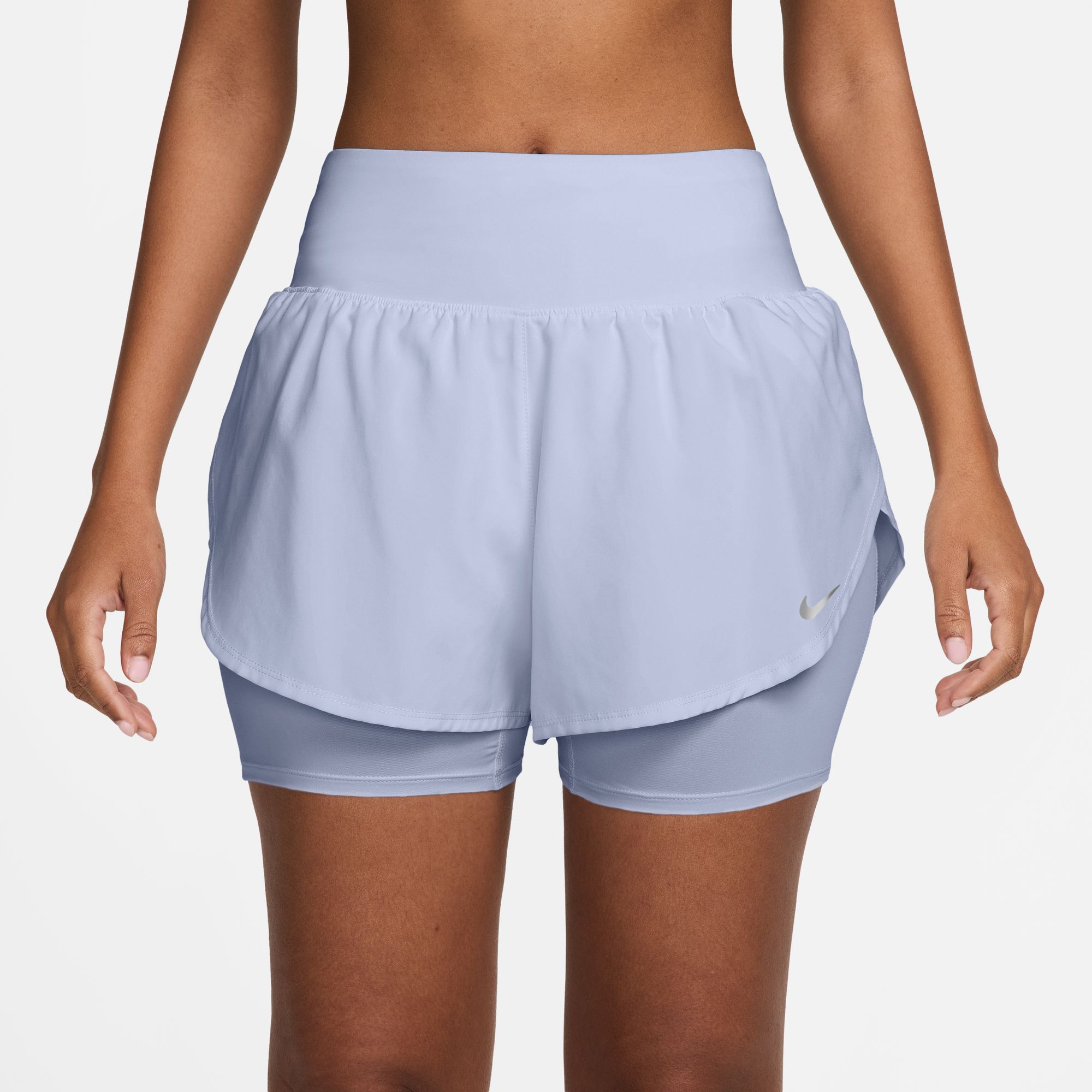 Nike Women's Flow Dri-FIT High-Waisted 2-in-1 Running Shorts