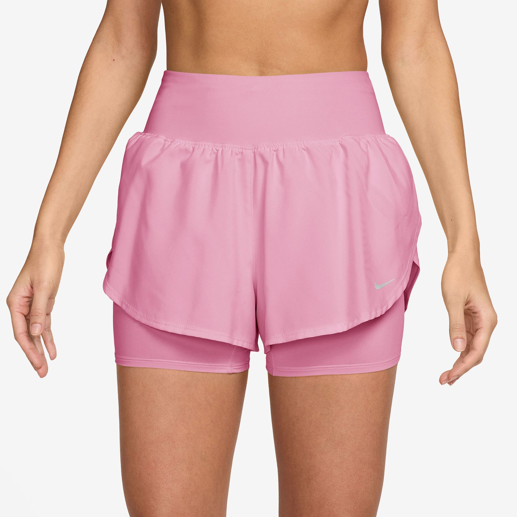Nike Women's Flow Dri-FIT High-Waisted 2-in-1 Running Shorts