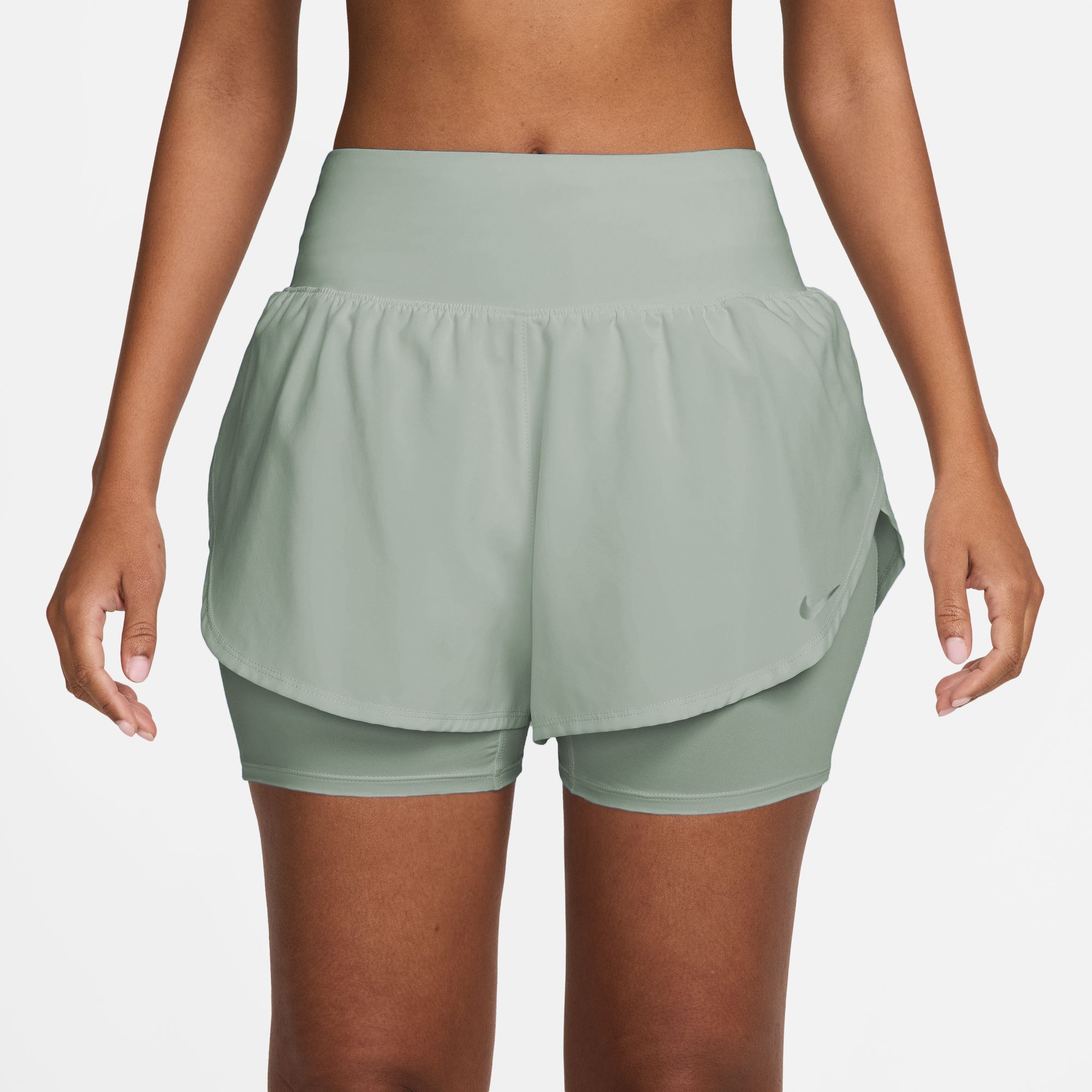 Nike Women's Flow Dri-FIT High-Waisted 2-in-1 Running Shorts