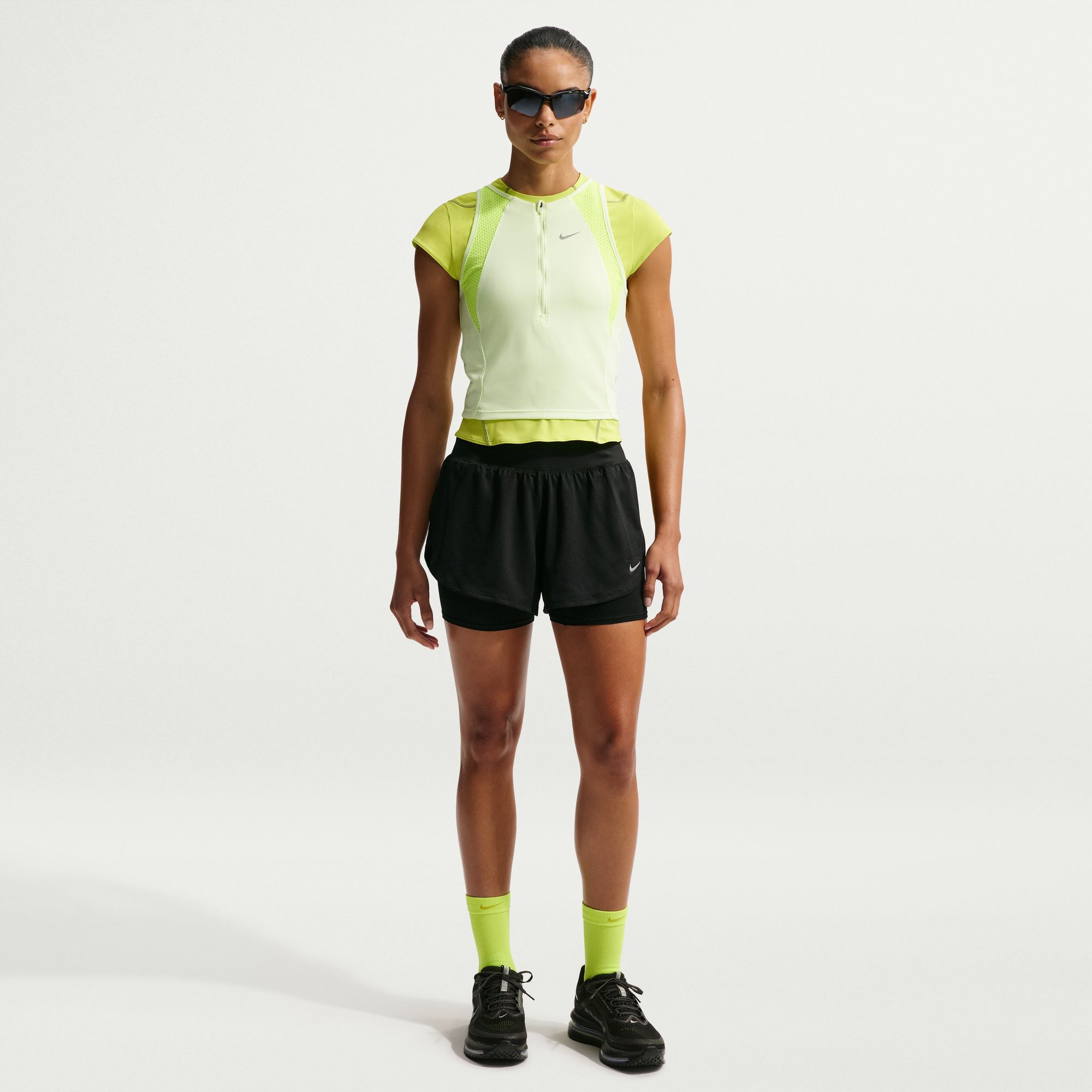 Nike Women's Flow Dri-FIT 2-in-1 Mesh Running Shorts