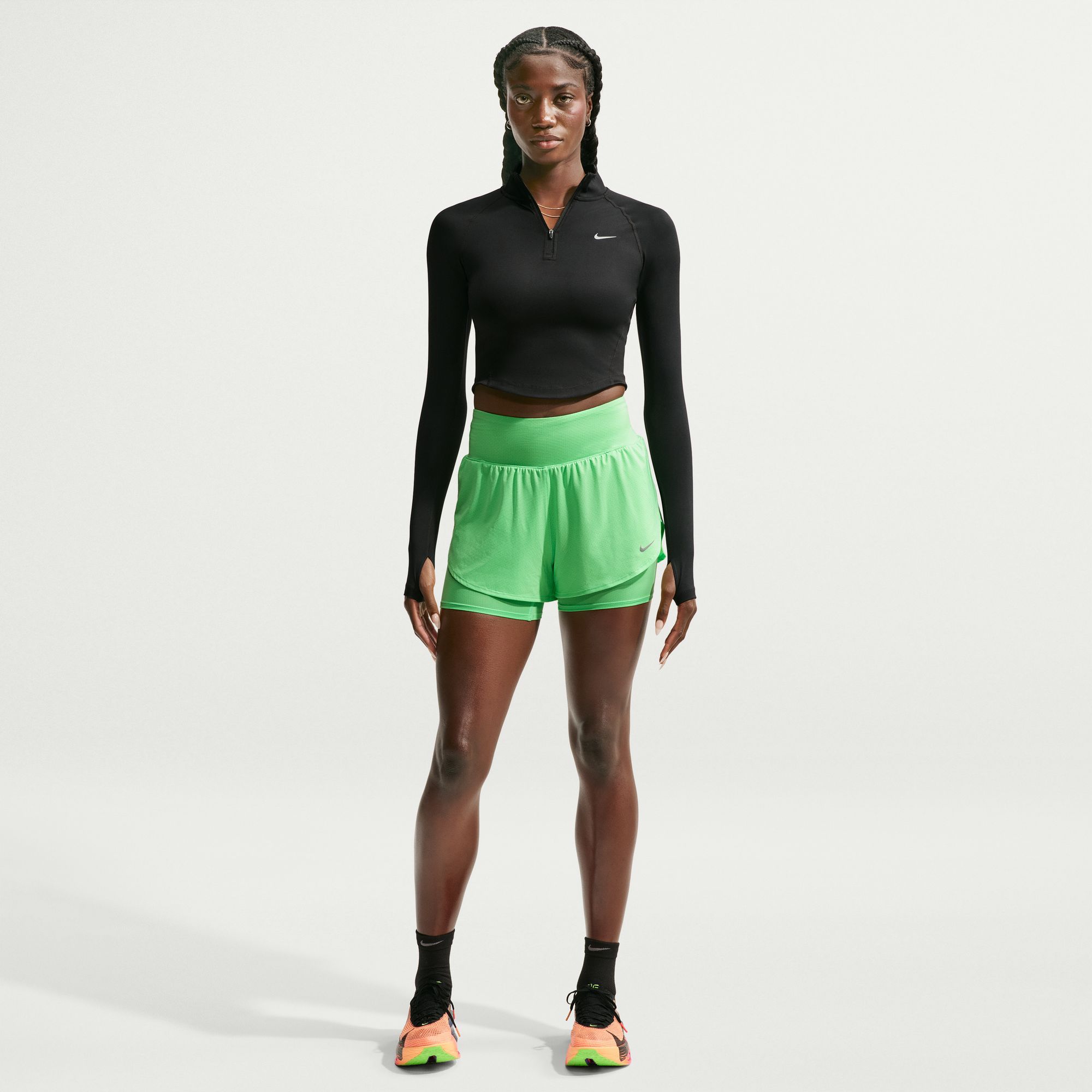 Nike Women's Flow Dri-FIT 2-in-1 Mesh Running Shorts
