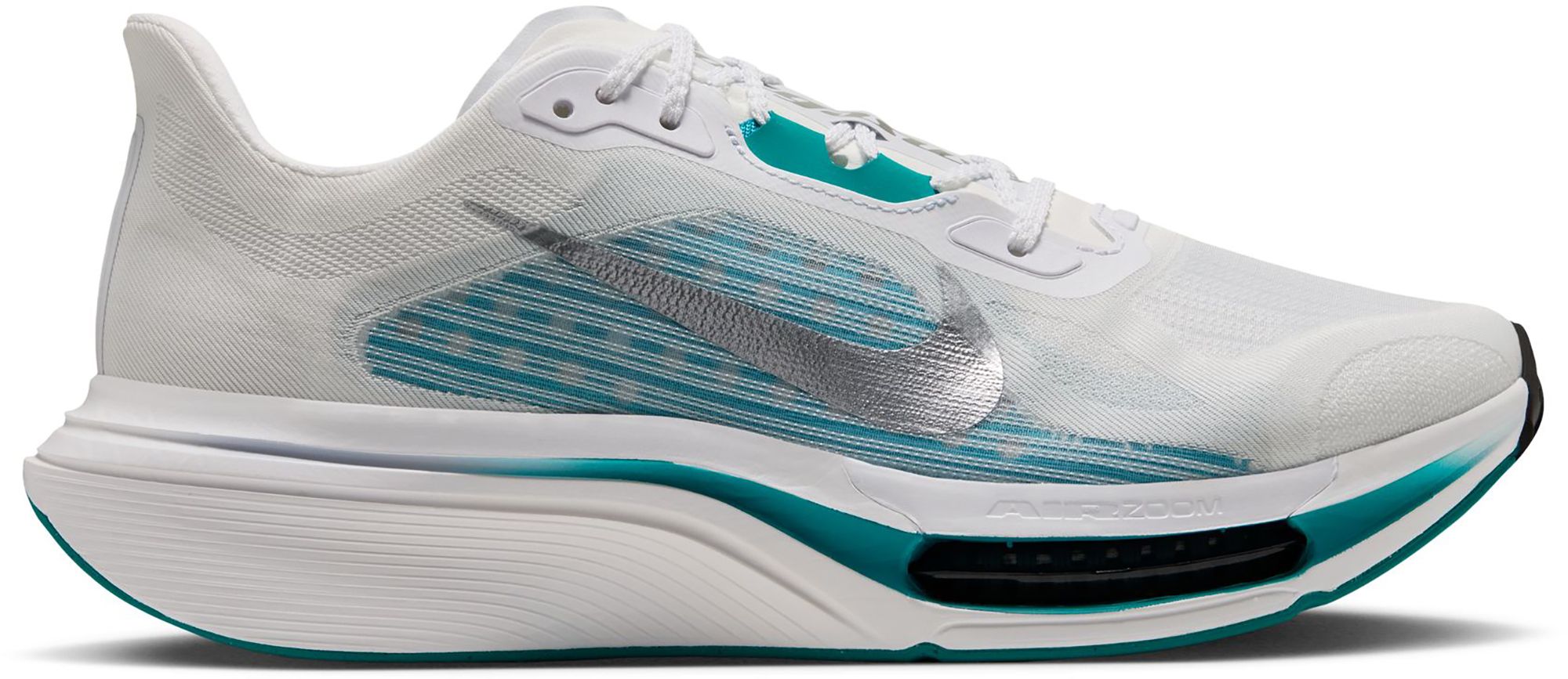 Nike Women's Pegasus Plus 2 Running Shoes, Size 10, White/Metallic Silver-Energy