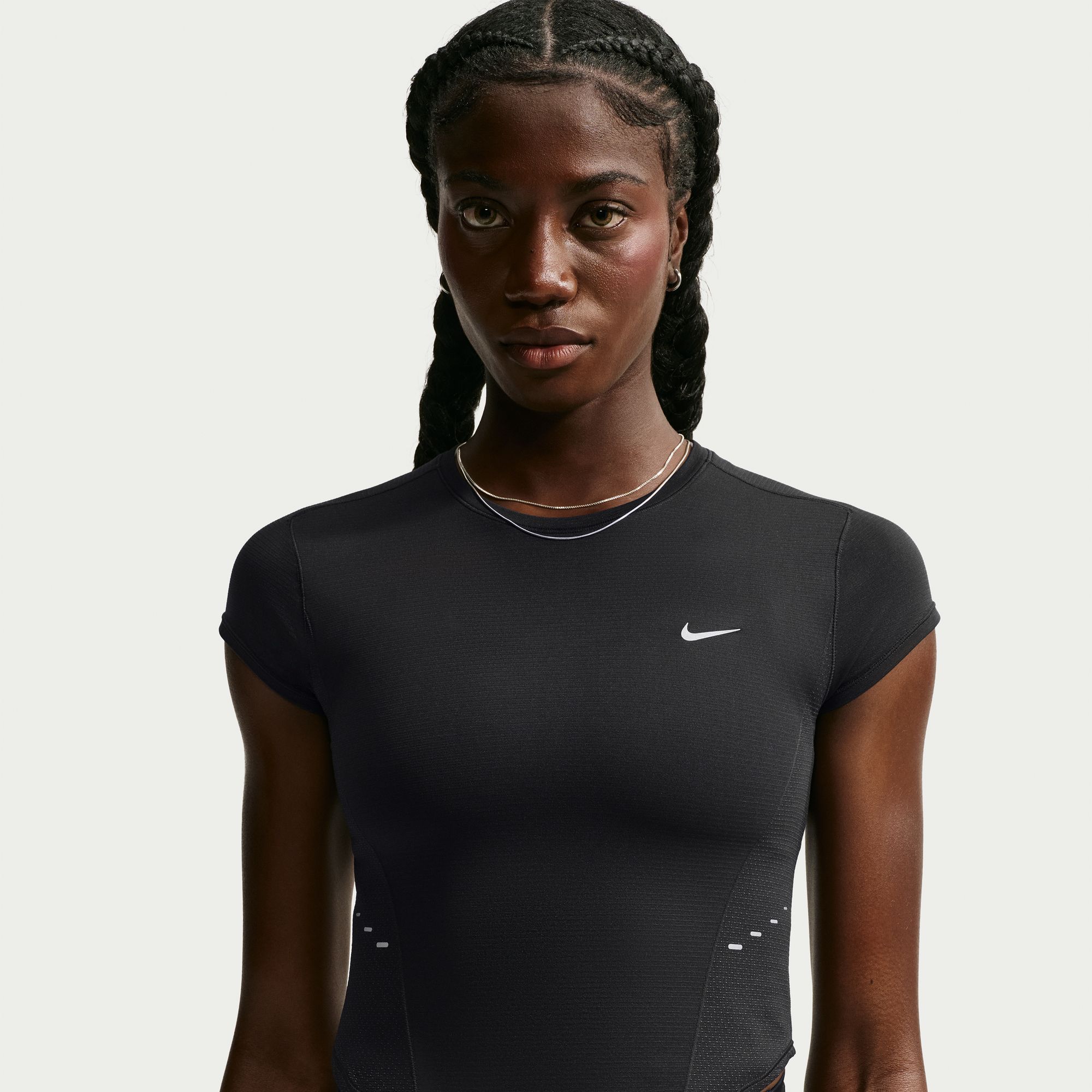 Nike Women's Swift Dri-FIT Seamless Cropped Short-Sleeve Running Top